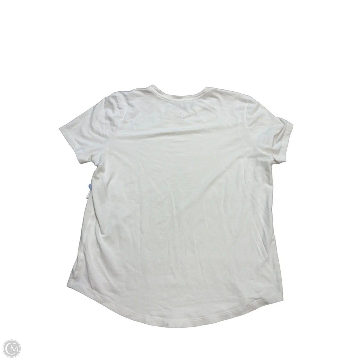 Athletic Top Short Sleeve By Lululemon In White, Size: S