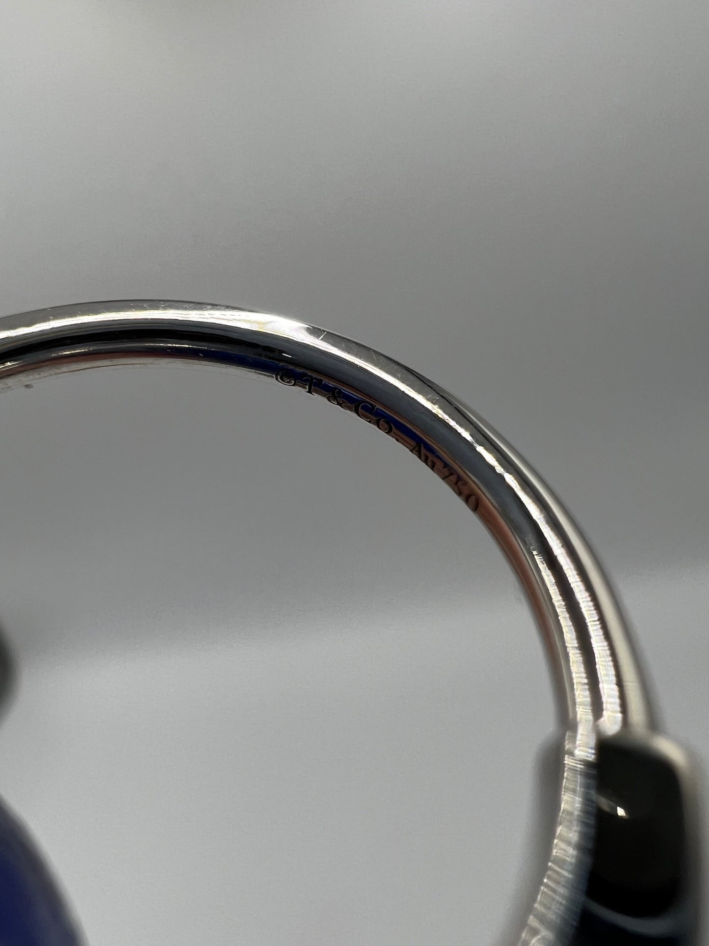 Tiffany & Company T Square 18K White Gold Designer Ring, Sz. 6.75