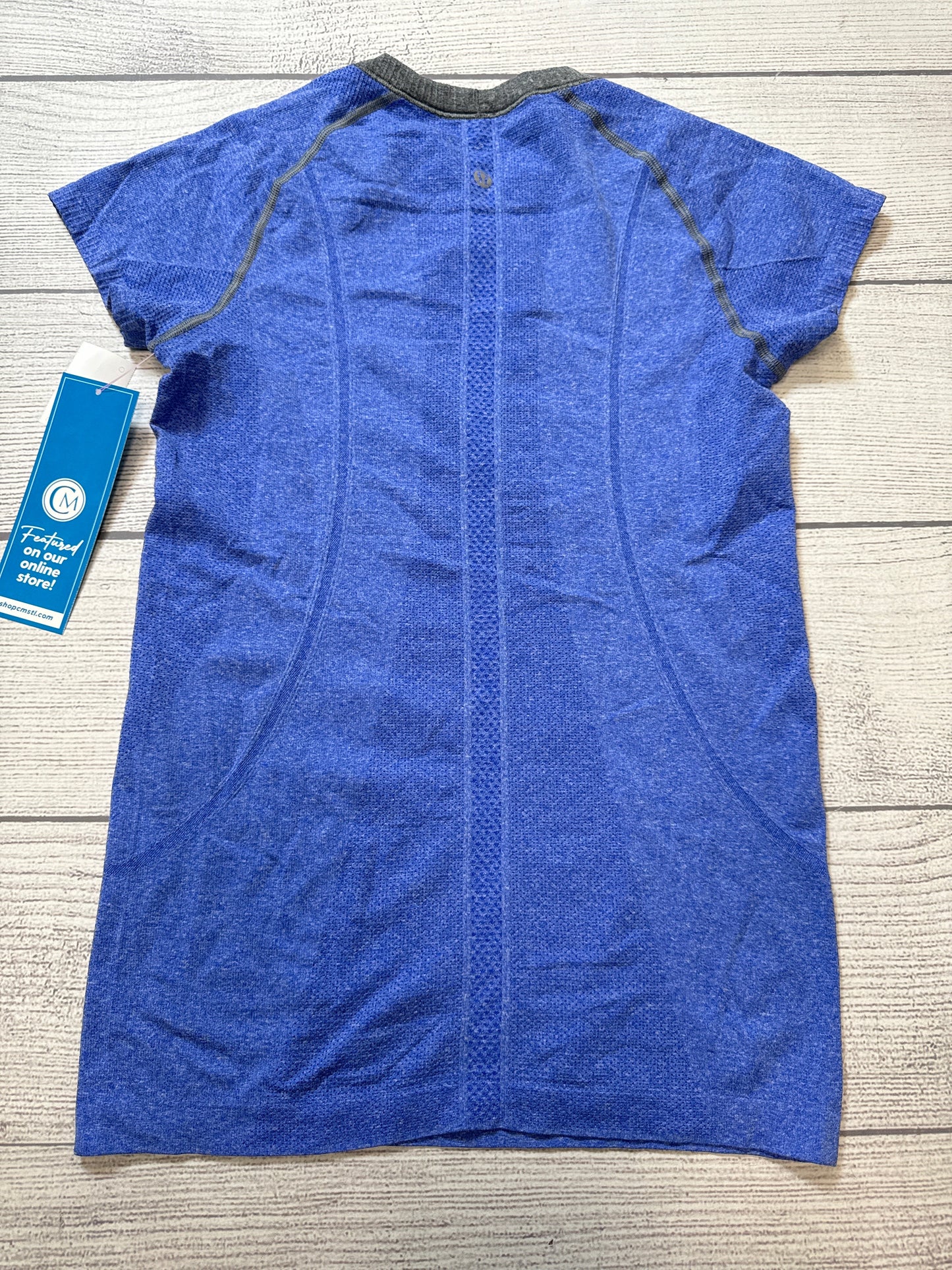 Athletic Top Short Sleeve By Lululemon In Purple, Size: 8