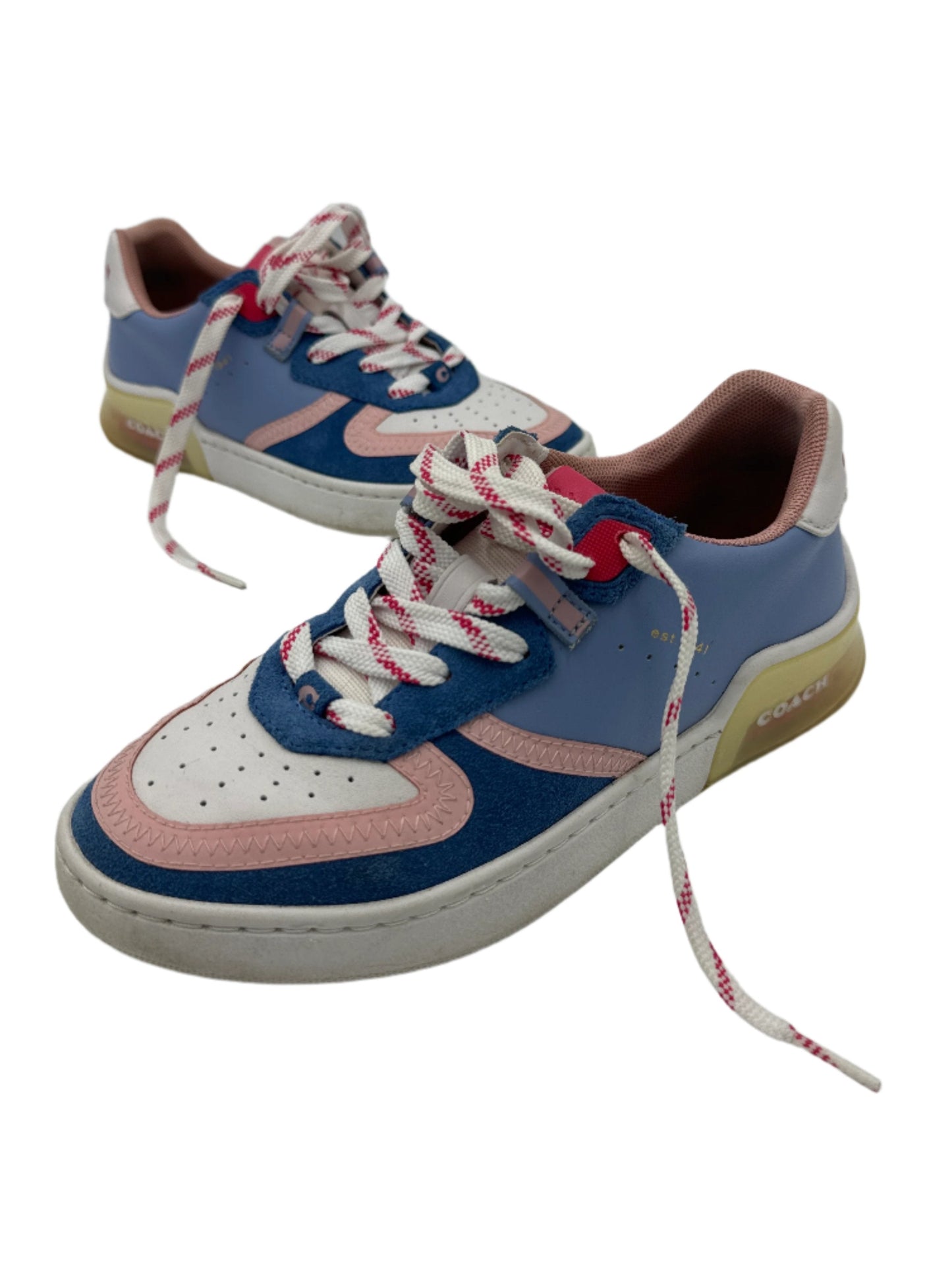 Coach Colorblock Leather Trainers Size: 5.5