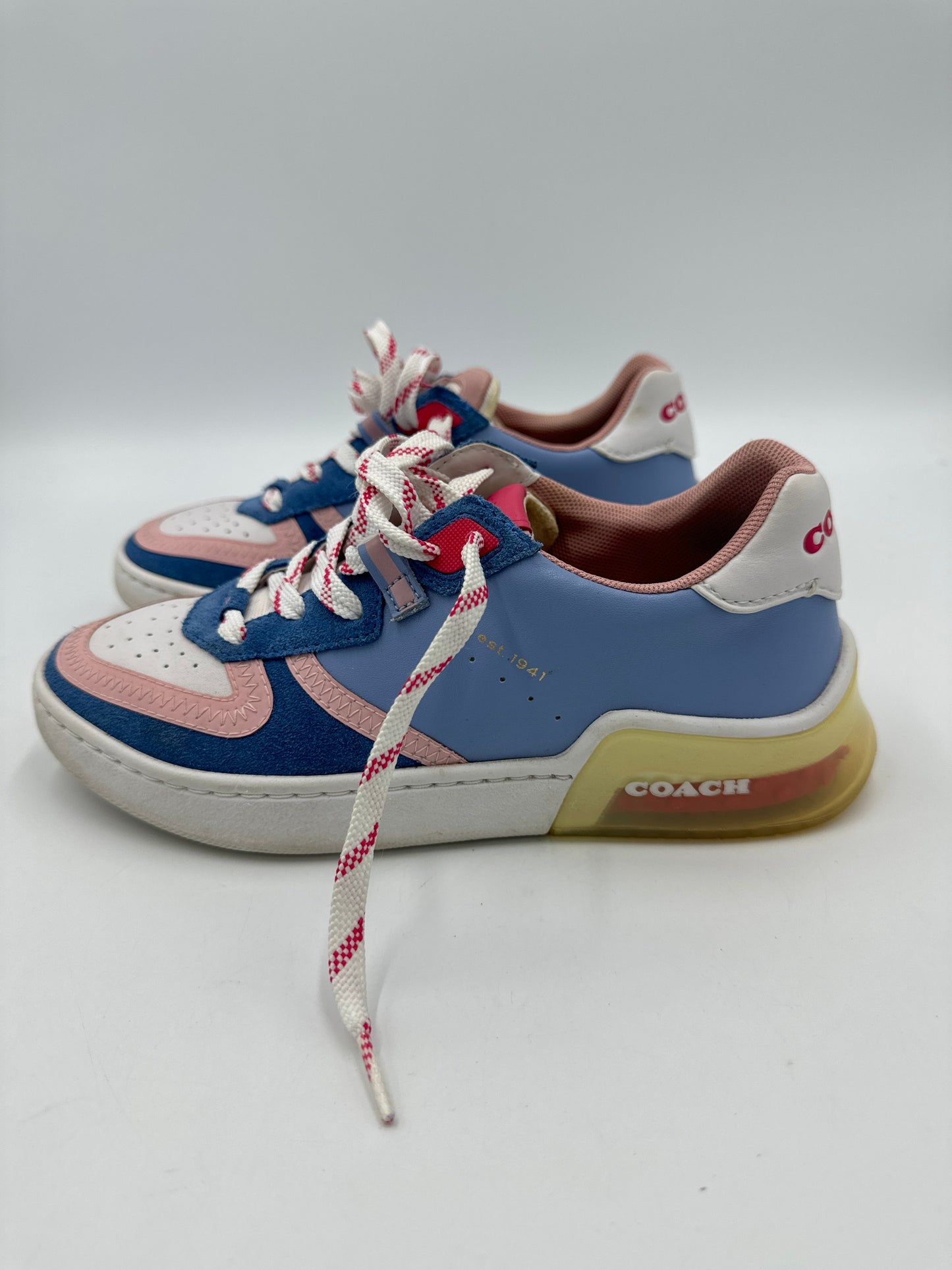 Coach Colorblock Leather Trainers Size: 5.5