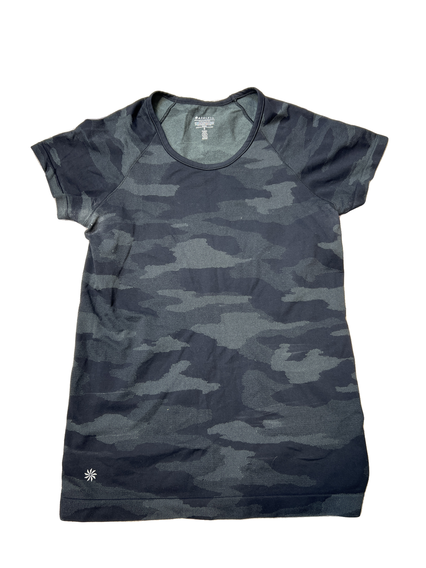 Athletic Top Short Sleeve By Athleta In Black, Size: S