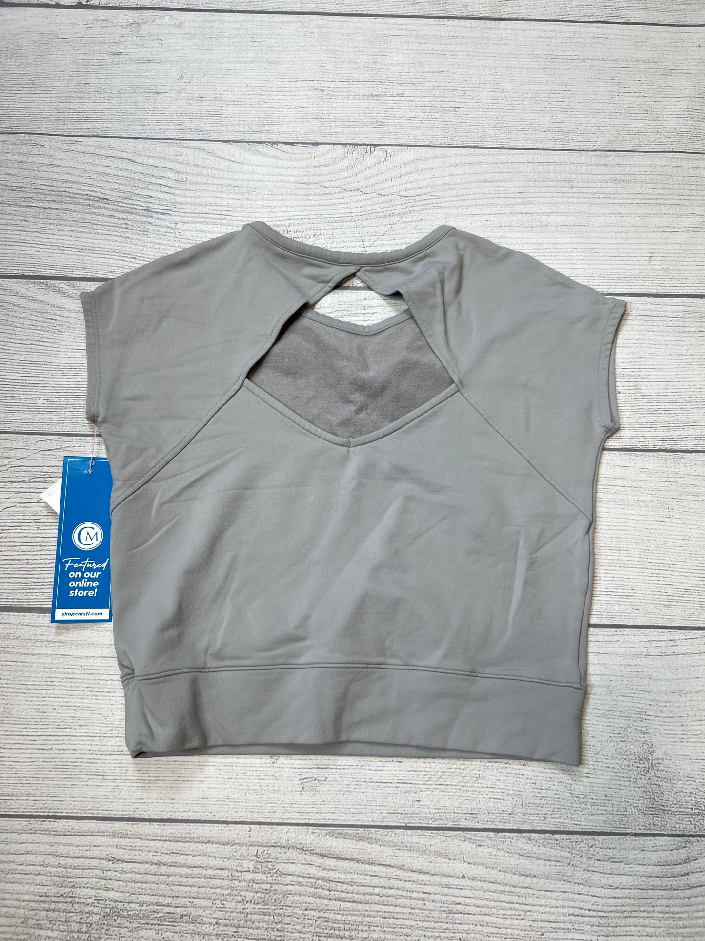 Athletic Top Short Sleeve By Athleta In Grey, Size: S