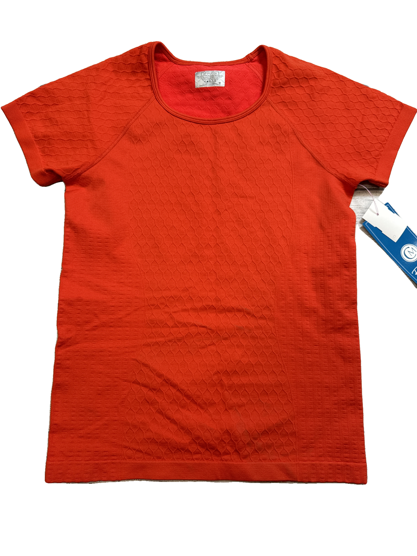 Athletic Top Short Sleeve By Athleta In Orange, Size: M