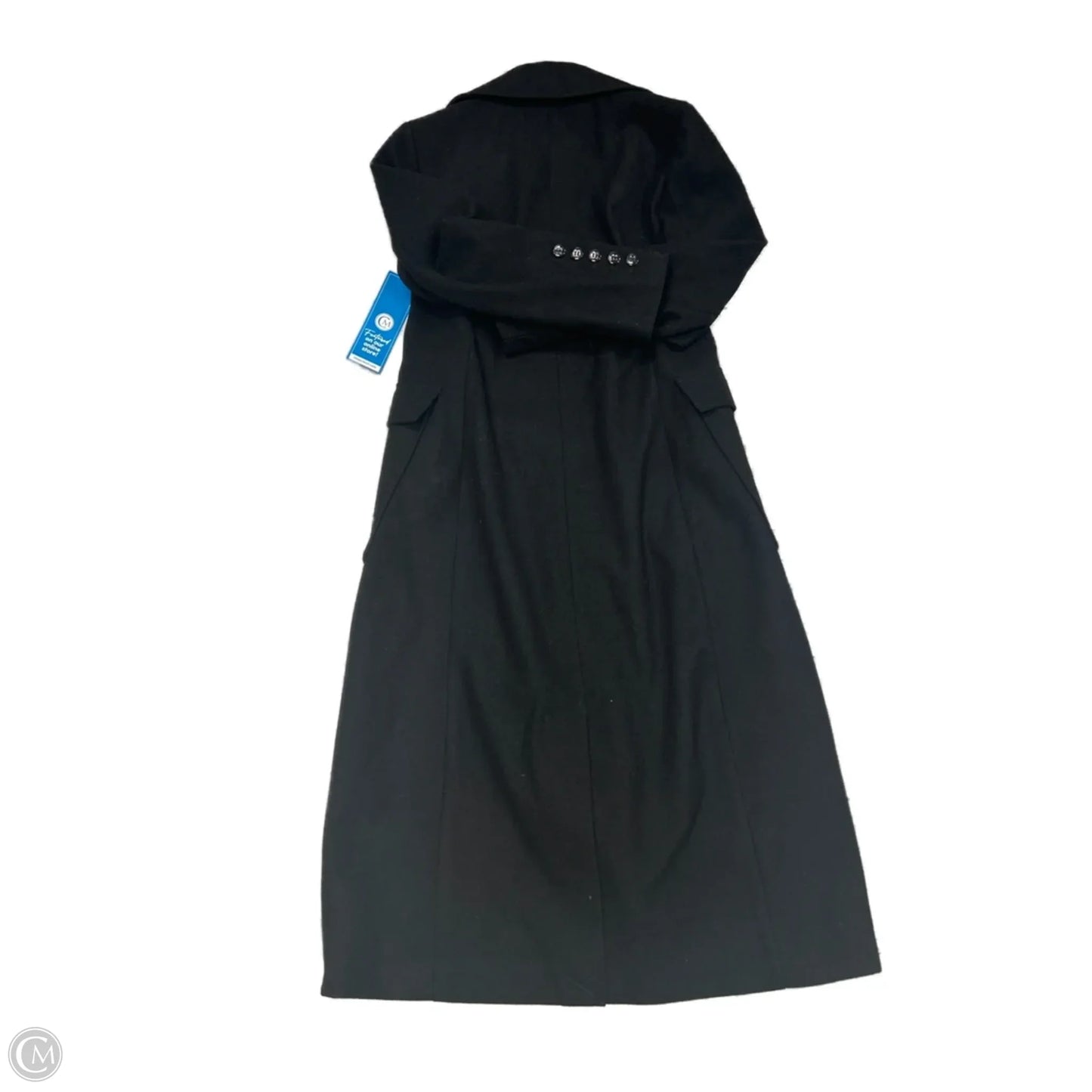 Coat Wool By Calvin Klein In Black, Size: M