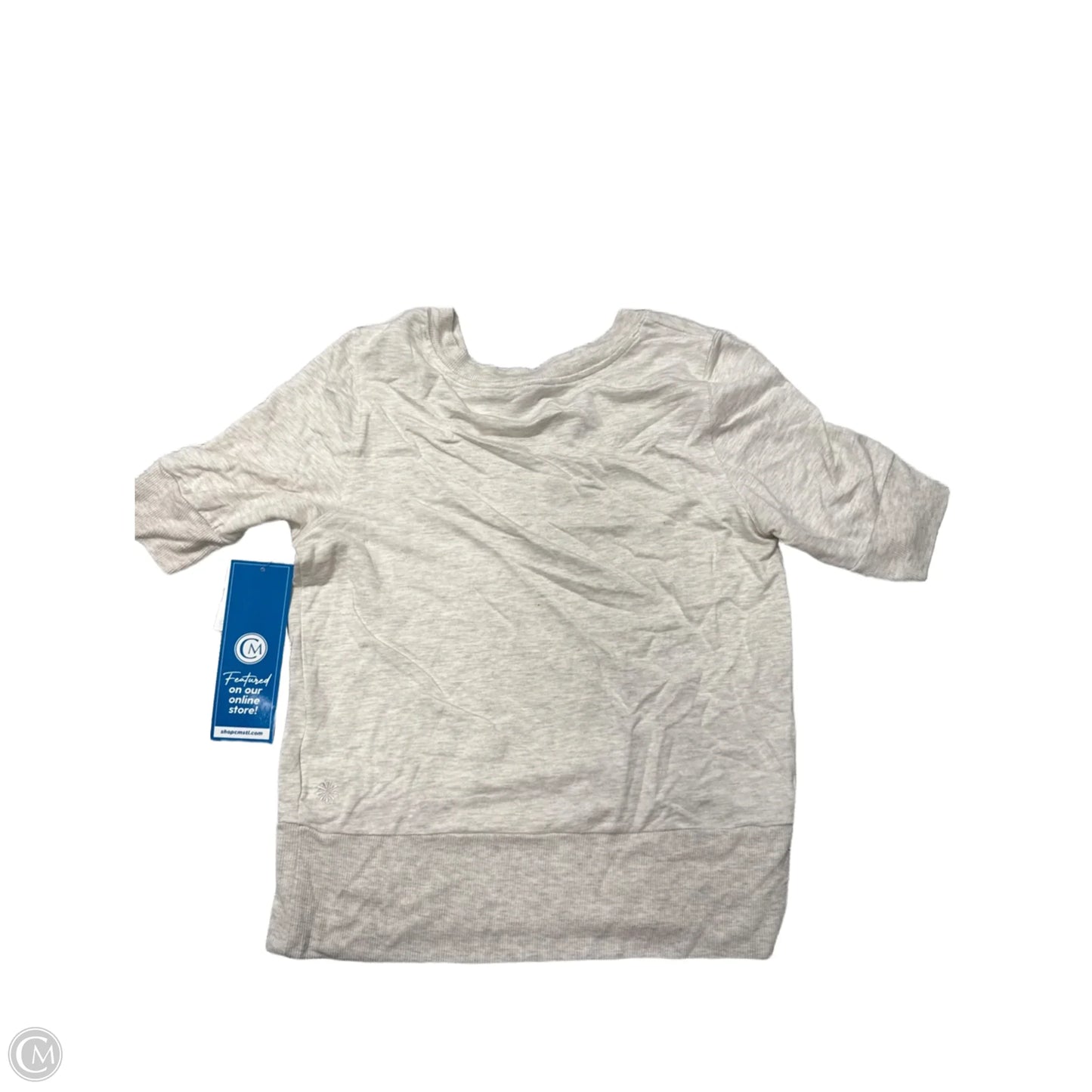 Top Short Sleeve By Athleta In Cream, Size: Sp