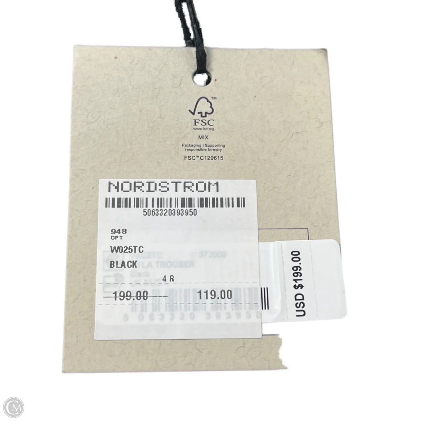 Pants Designer By All Saints In Black, Size: 4