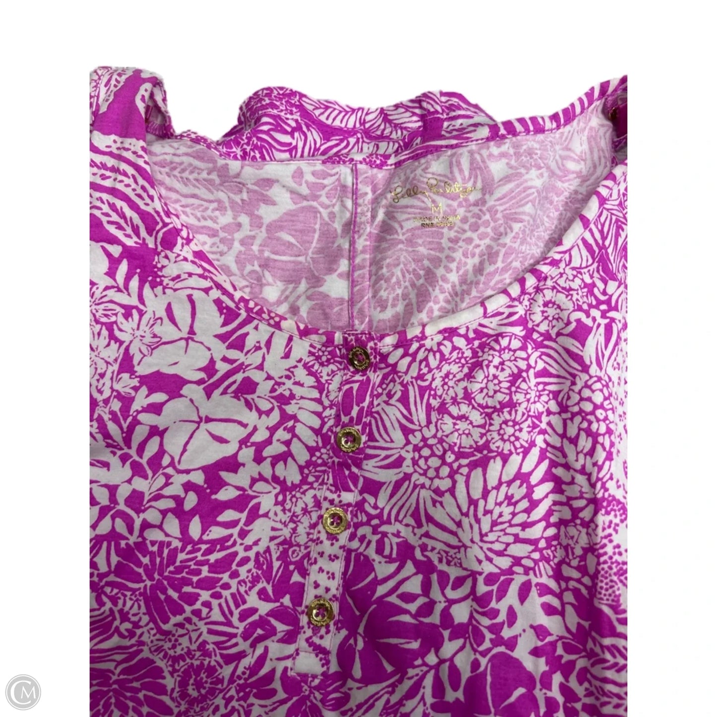 Dress Designer By Lilly Pulitzer In Purple & White, Size: M