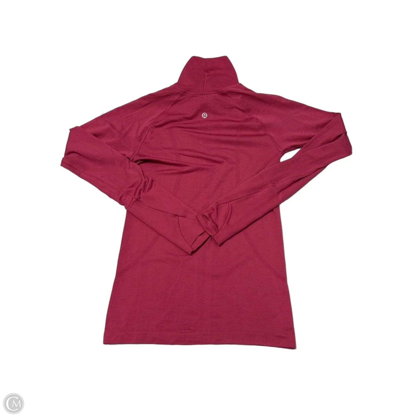 Athletic Top Long Sleeve Collar By Lululemon In Pink, Size: S