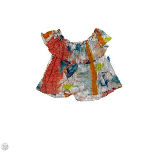 Top Short Sleeve Designer By Anthropologie In Multi-colored, Size: Xs