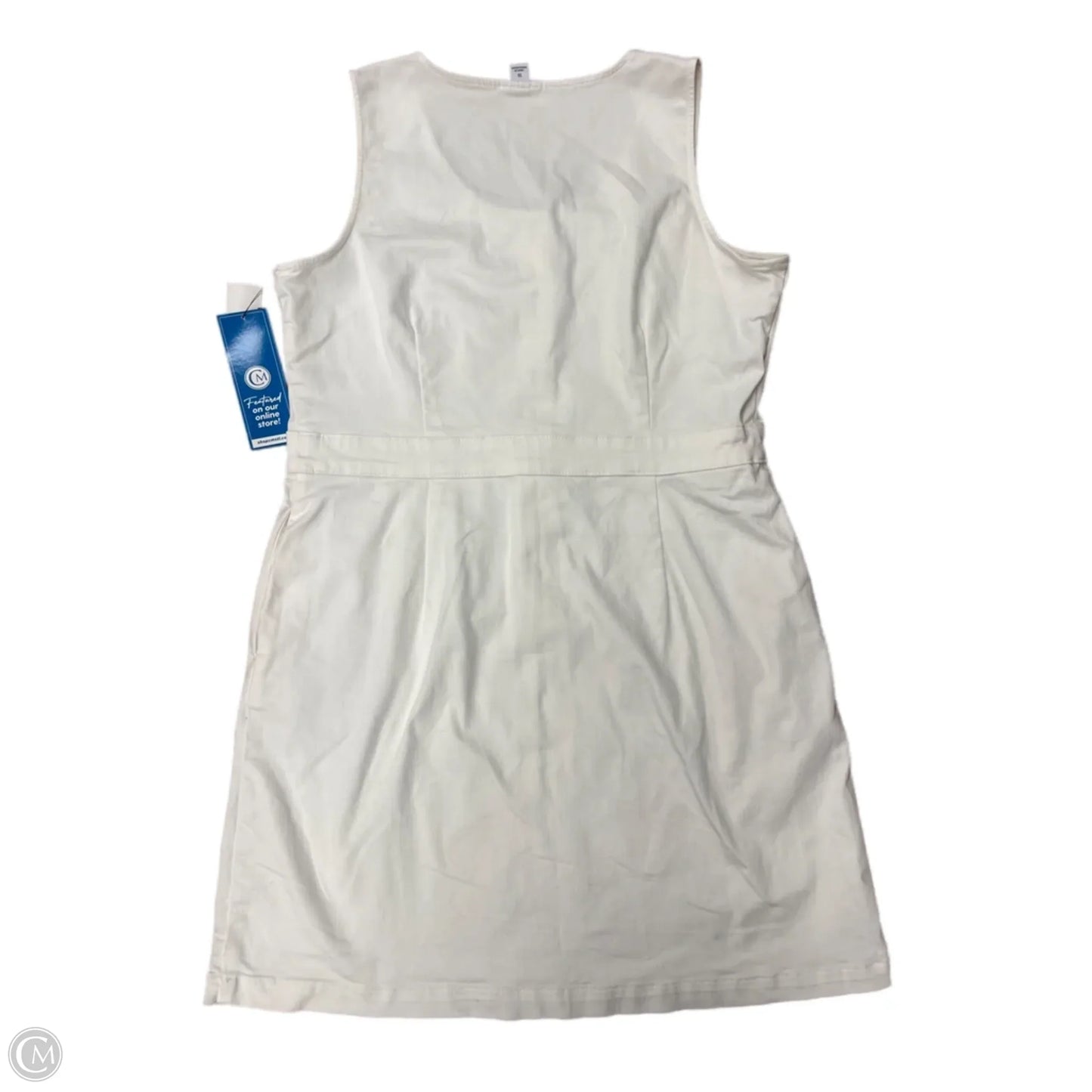 Dress Casual Midi By Liz Claiborne In White, Size: Xxl