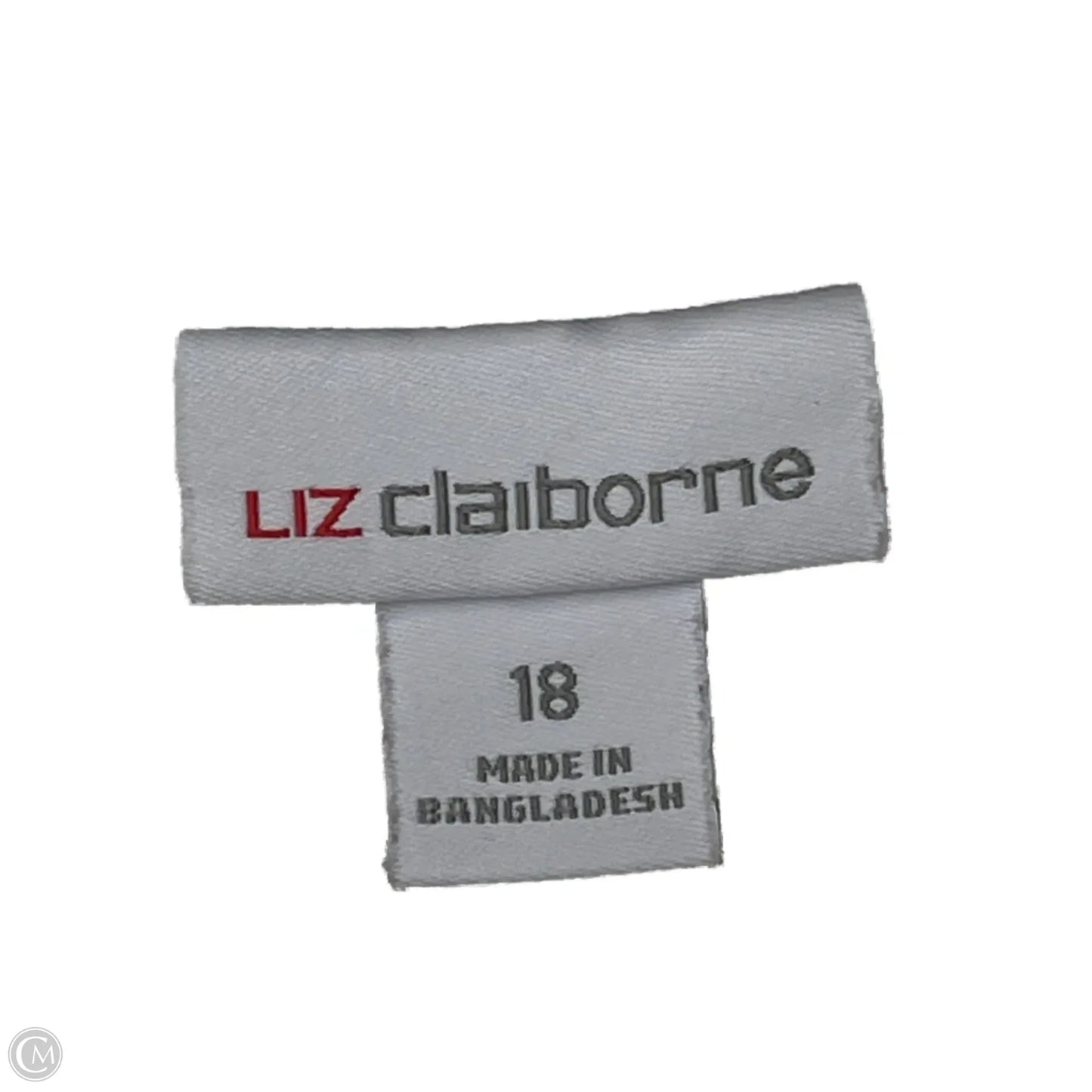 Dress Casual Midi By Liz Claiborne In White, Size: Xxl