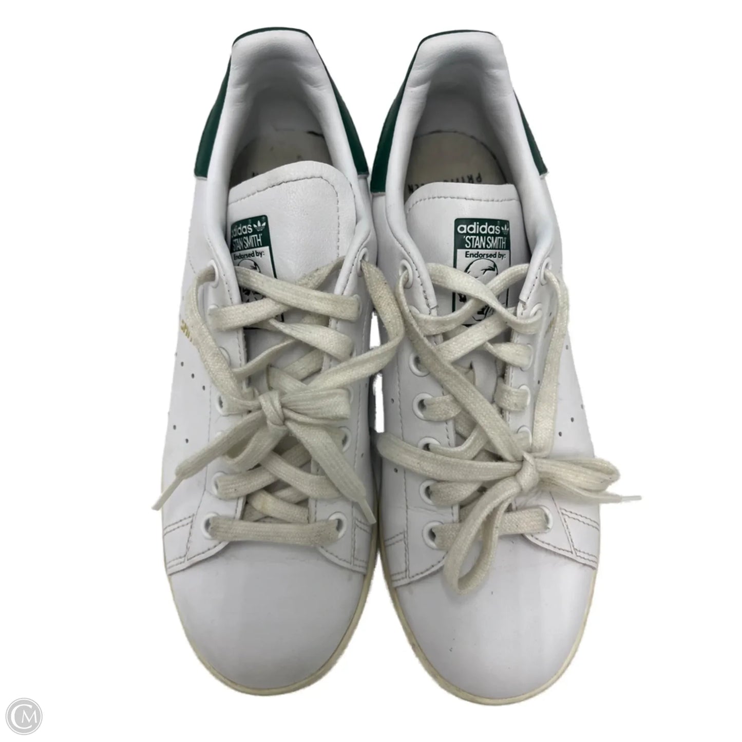 Shoes Sneakers By Adidas In Green & White, Size: 6