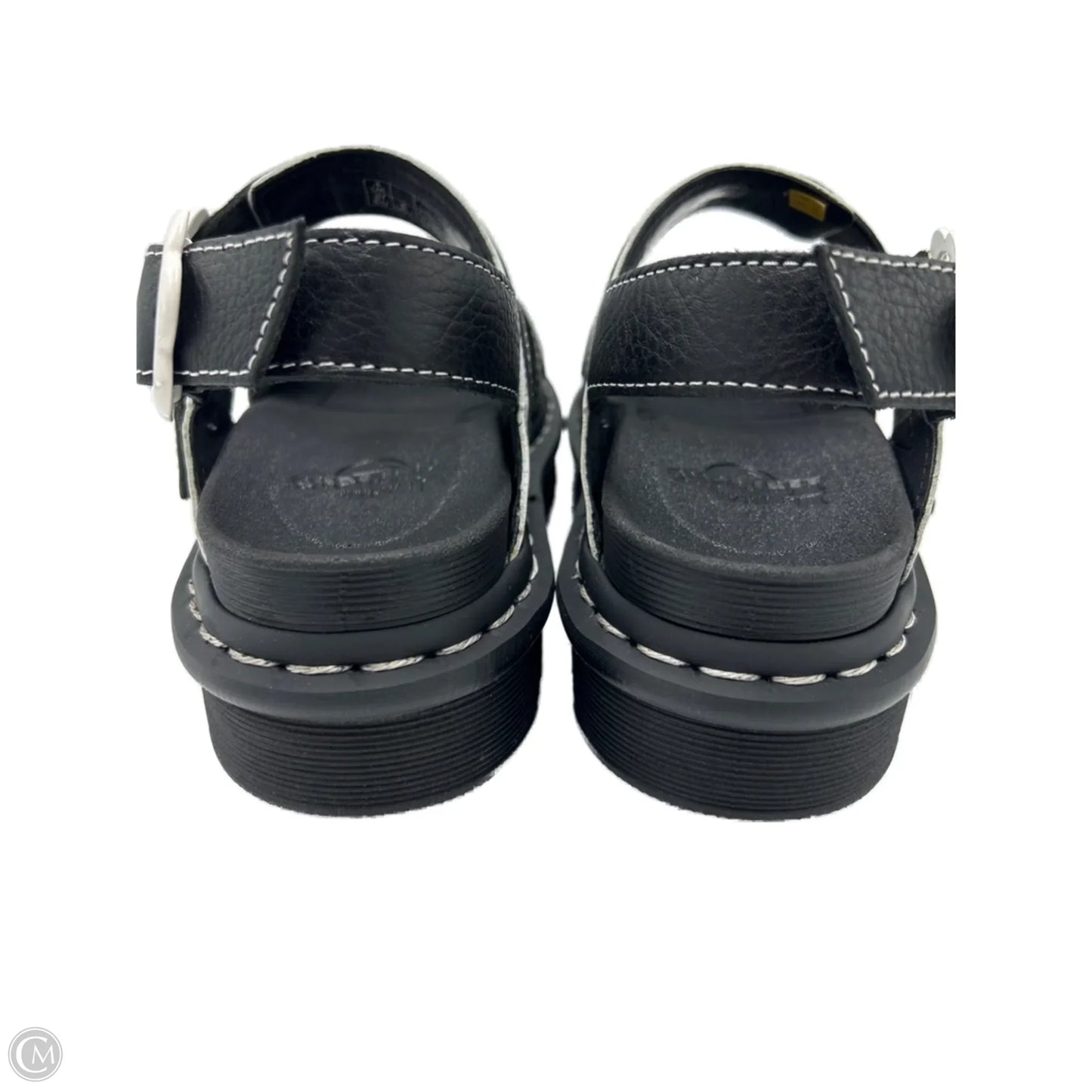 Sandals Heels Platform By Dr Martens In Black & White, Size: 6