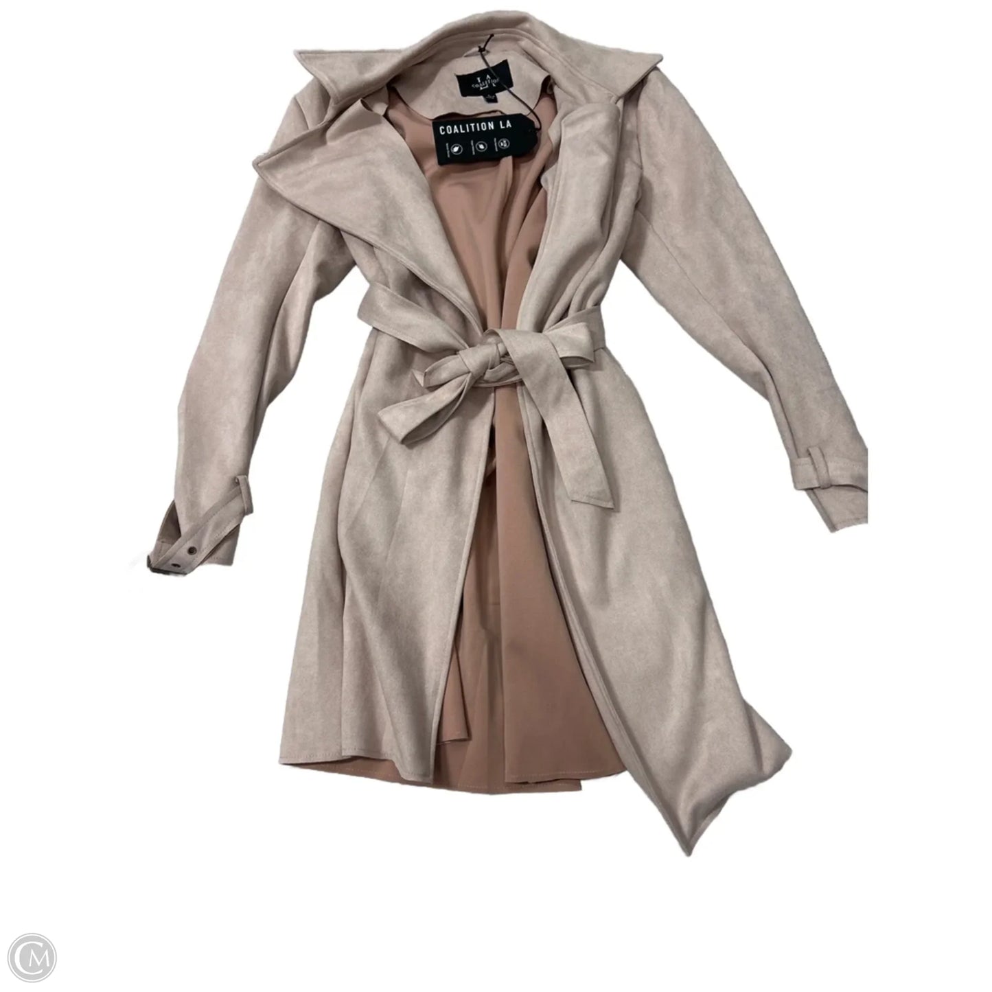 Coat Trench Coat By Coalition LA In Pink, Size: L