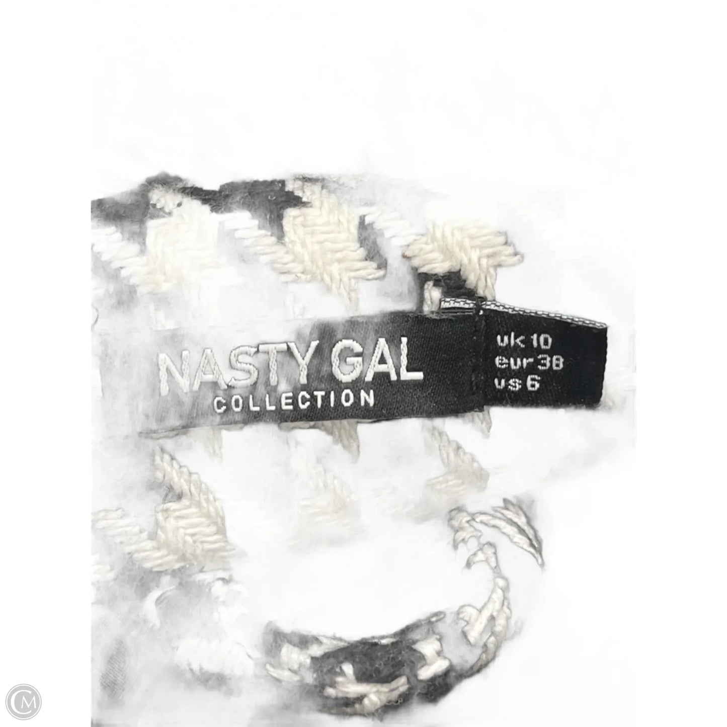 Coat Trench Coat By Nasty Gal In Black & White, Size: S