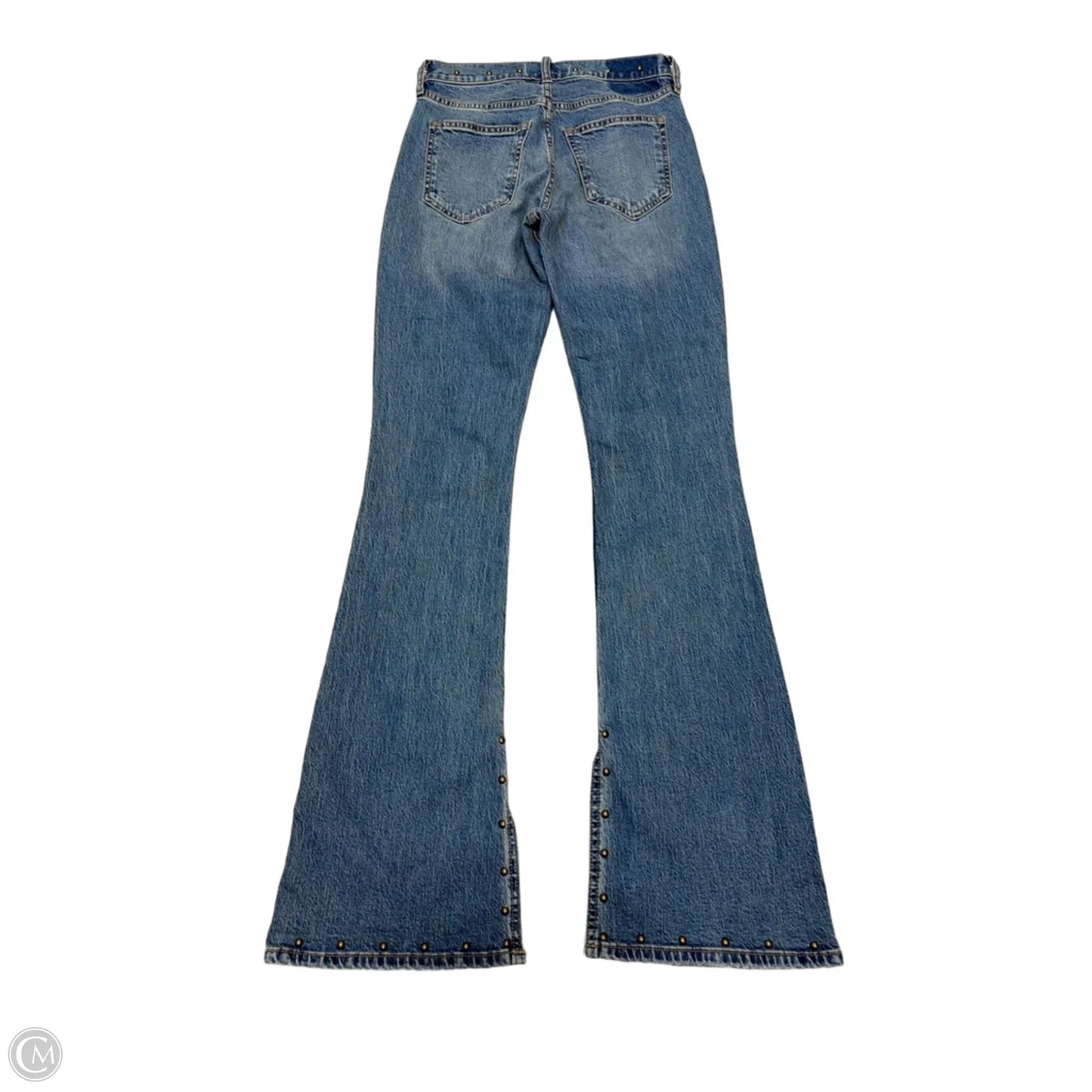 Jeans Boot Cut By Abercrombie And Fitch In Blue Denim, Size: 0
