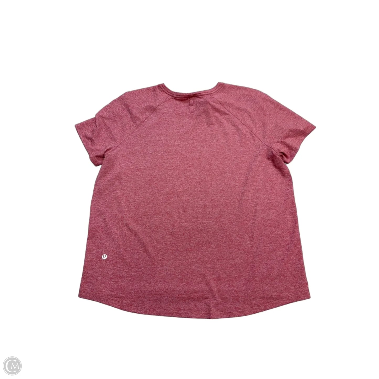 Athletic Top Short Sleeve By Lululemon In Red, Size: L