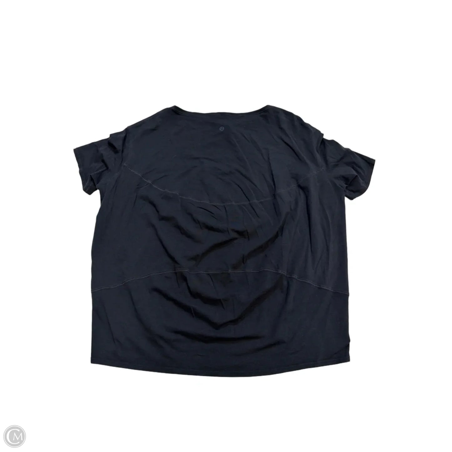 Athletic Top Short Sleeve By Lululemon In Black, Size: M