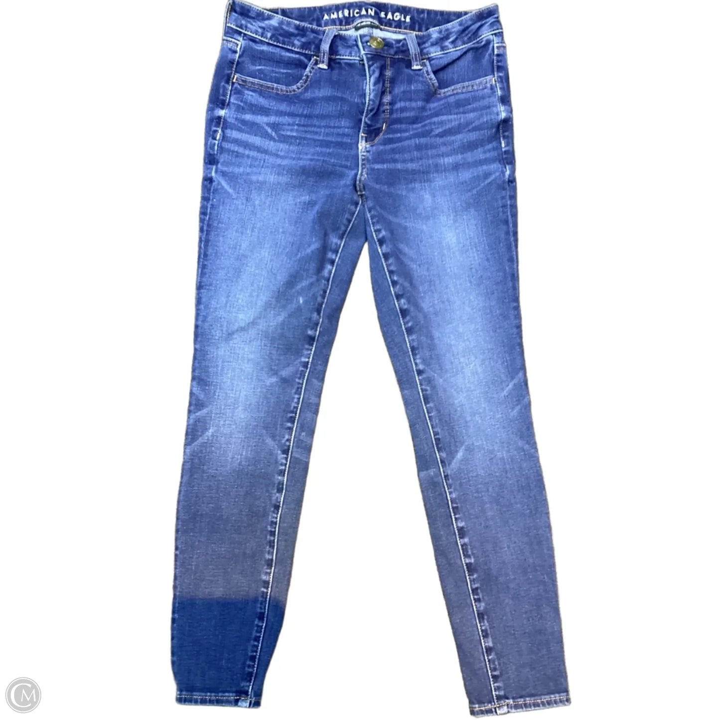 Jeans Skinny By American Eagle In Black, Size: 4