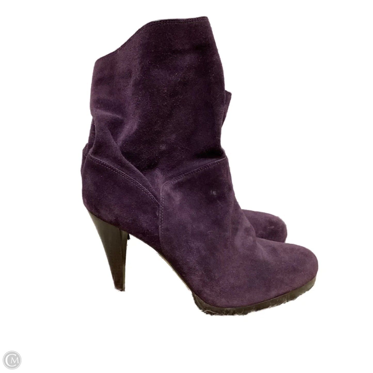 Boots Ankle Heels By Cole-haan In Purple, Size: 9