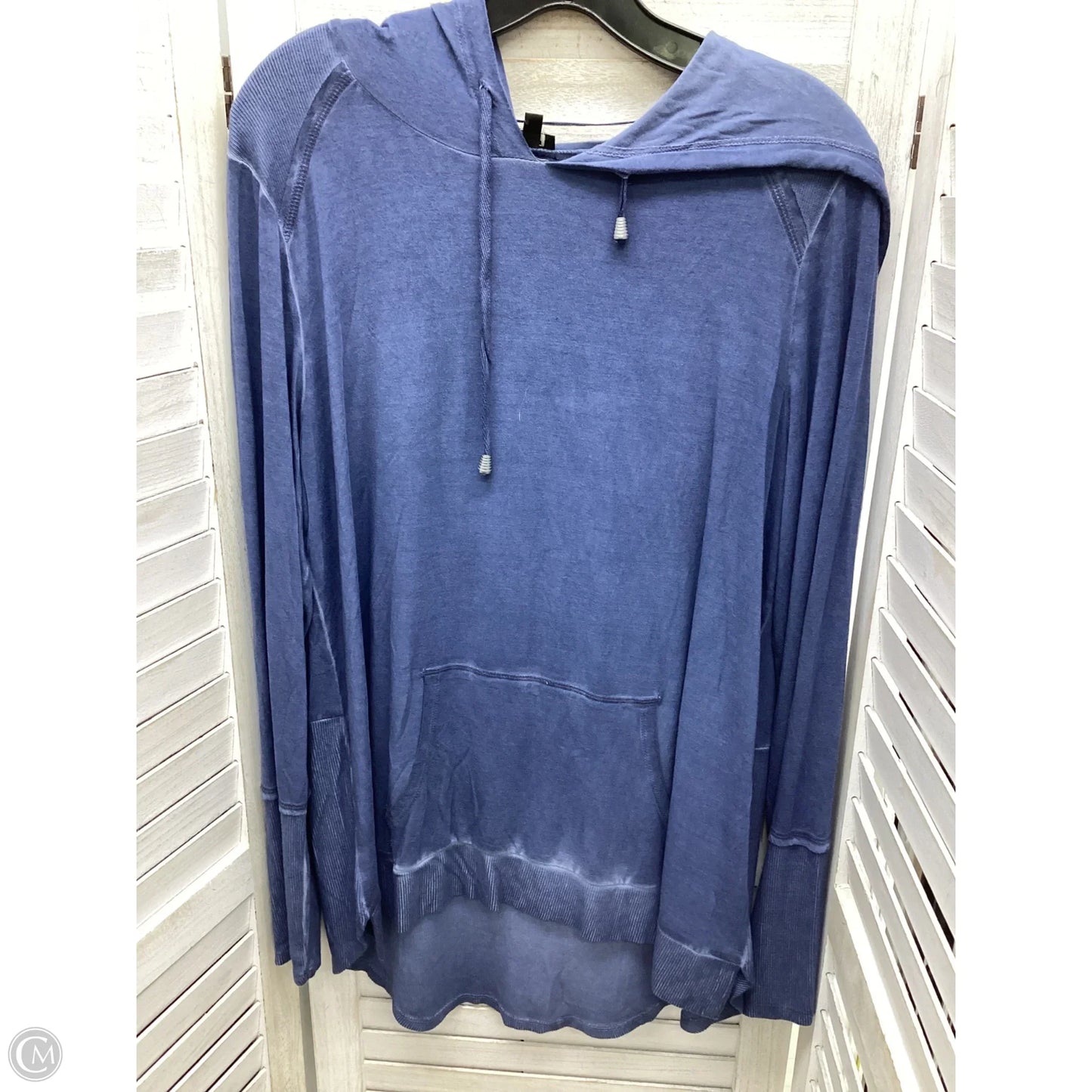 Top Long Sleeve By Cable And Gauge In Blue, Size: Xl