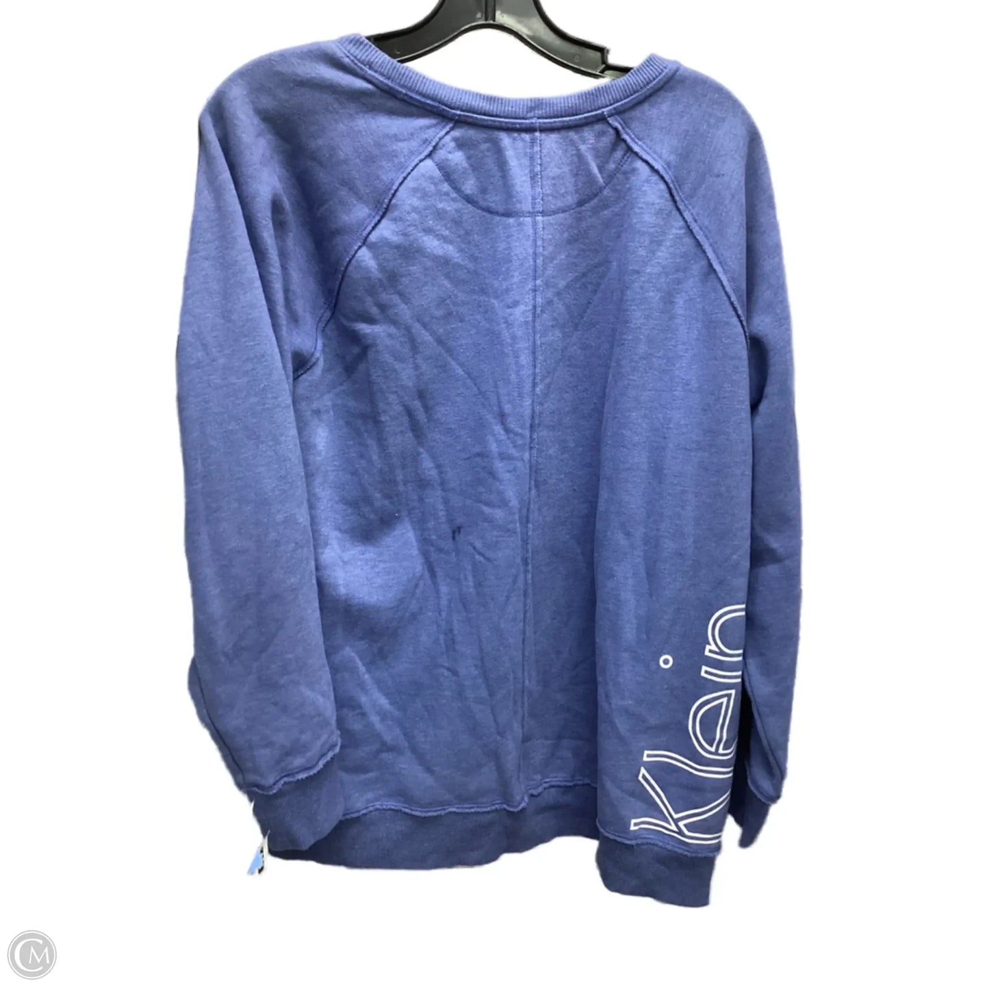 Sweatshirt Crewneck By Calvin Klein In Blue, Size: 1x