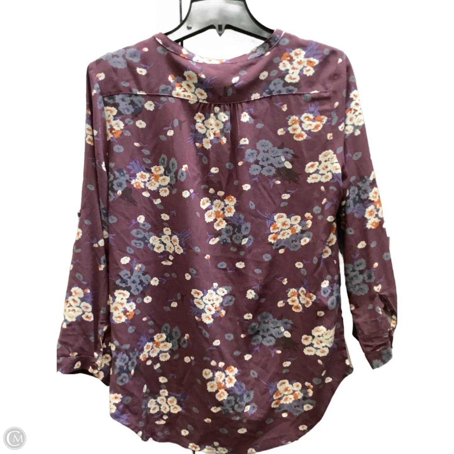 Blouse Long Sleeve By Fun 2 Fun In Floral Print, Size: S