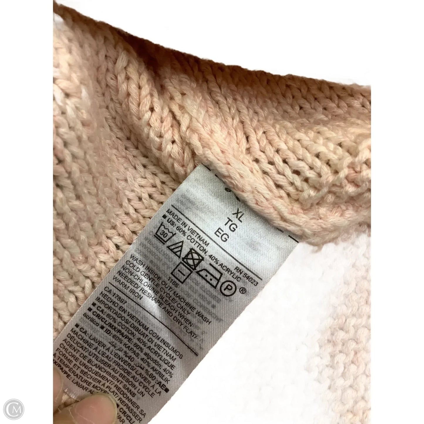 Sweater Cardigan By Old Navy In Peach, Size: Xl