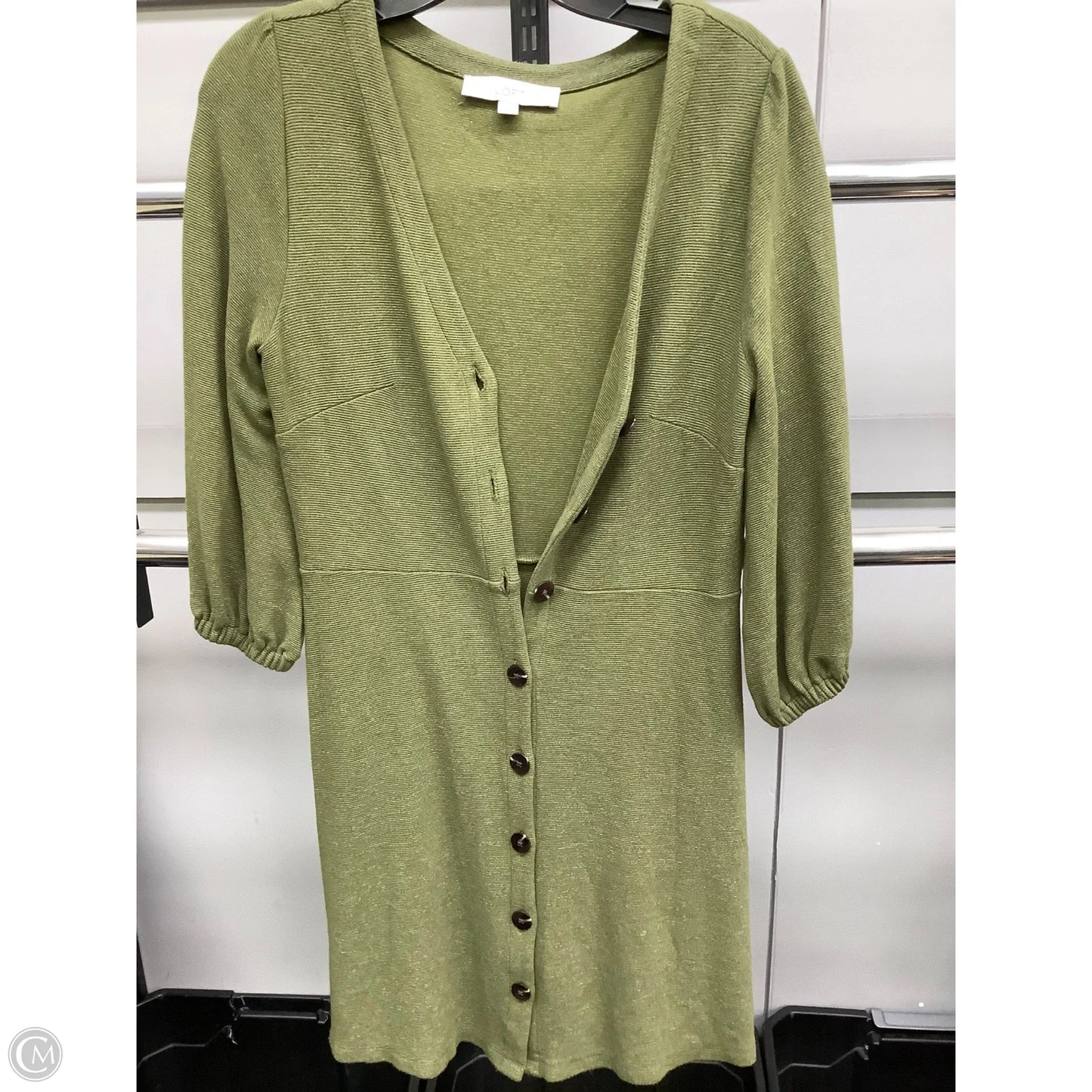 Dress Casual Midi By Loft In Green, Size: Mp