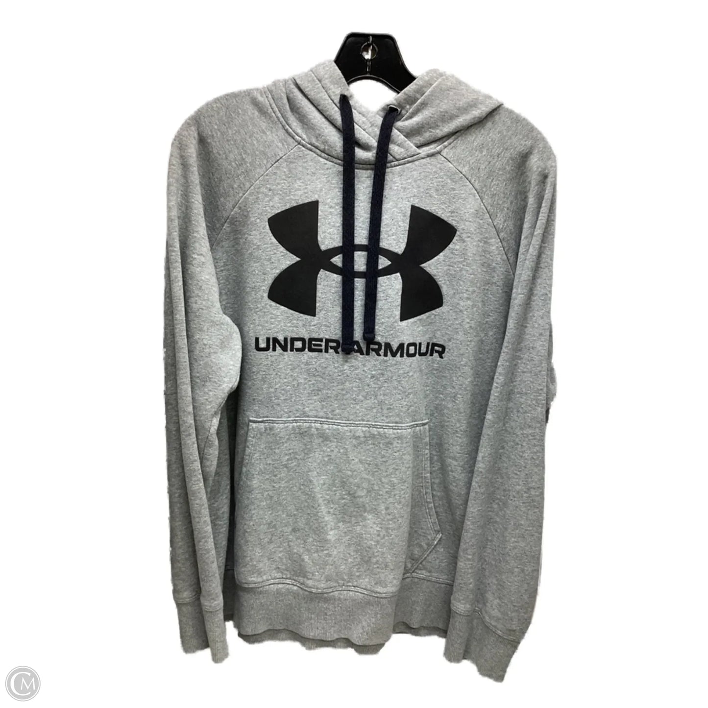 Sweatshirt Hoodie By Under Armour In Grey, Size: L