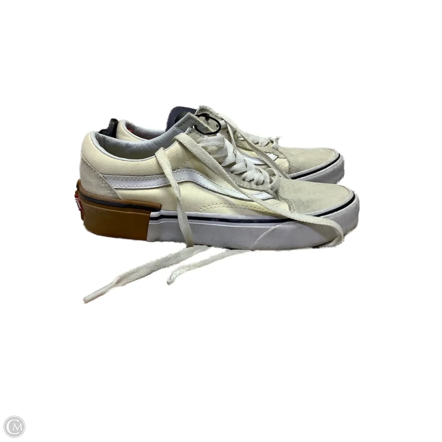 Shoes Flats By Vans In Cream, Size: 6