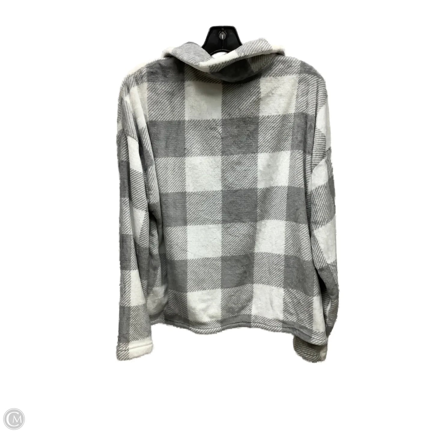 Jacket Fleece By Simply Southern In Grey & White, Size: Xl