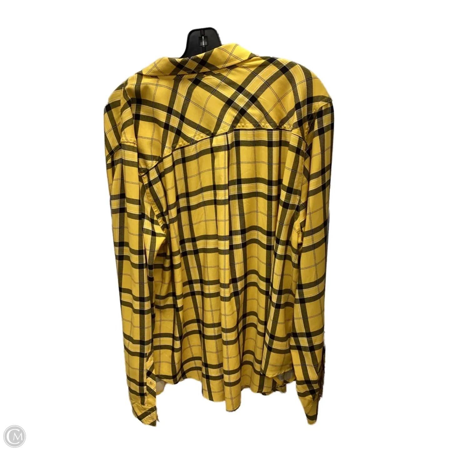 Blouse Long Sleeve By Torrid In Plaid Pattern, Size: 1x