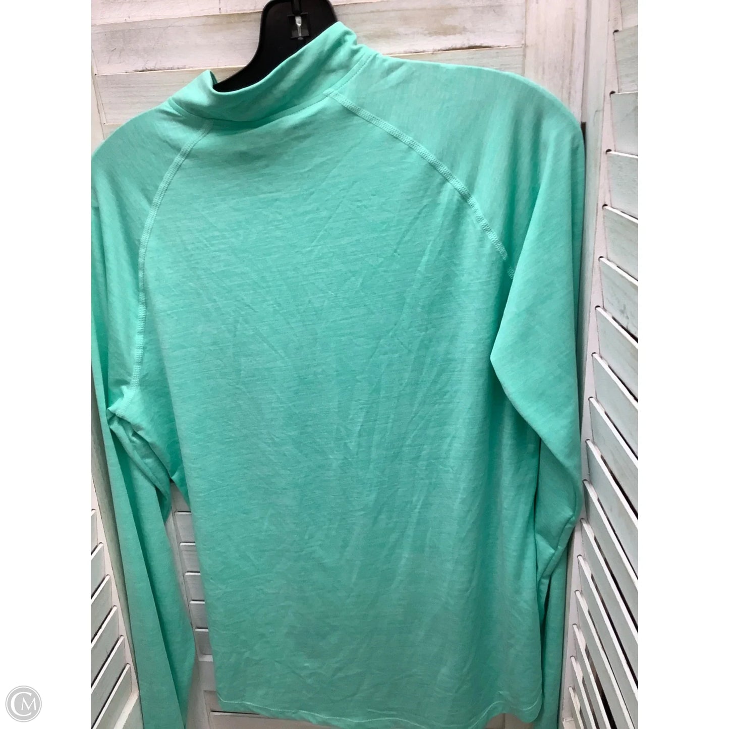Athletic Top Long Sleeve Collar By Clothes Mentor In Green, Size: M