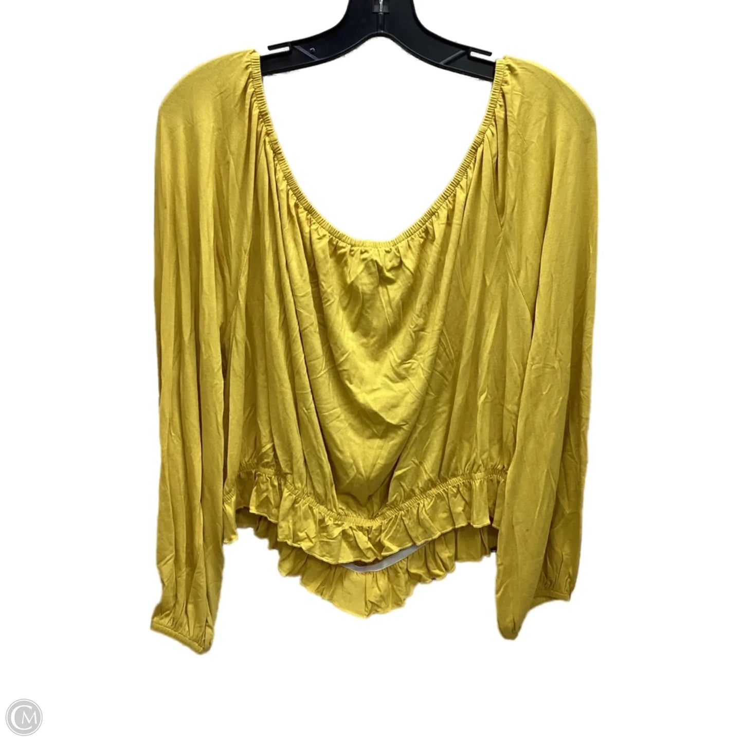 Top Long Sleeve By Eloquii In Yellow, Size: 18