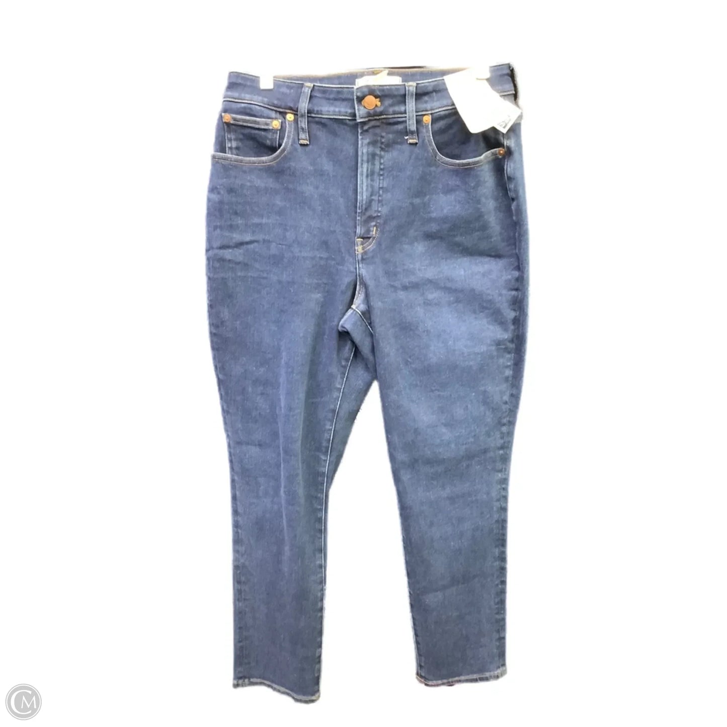 Jeans Straight By Madewell In Blue Denim, Size: 8