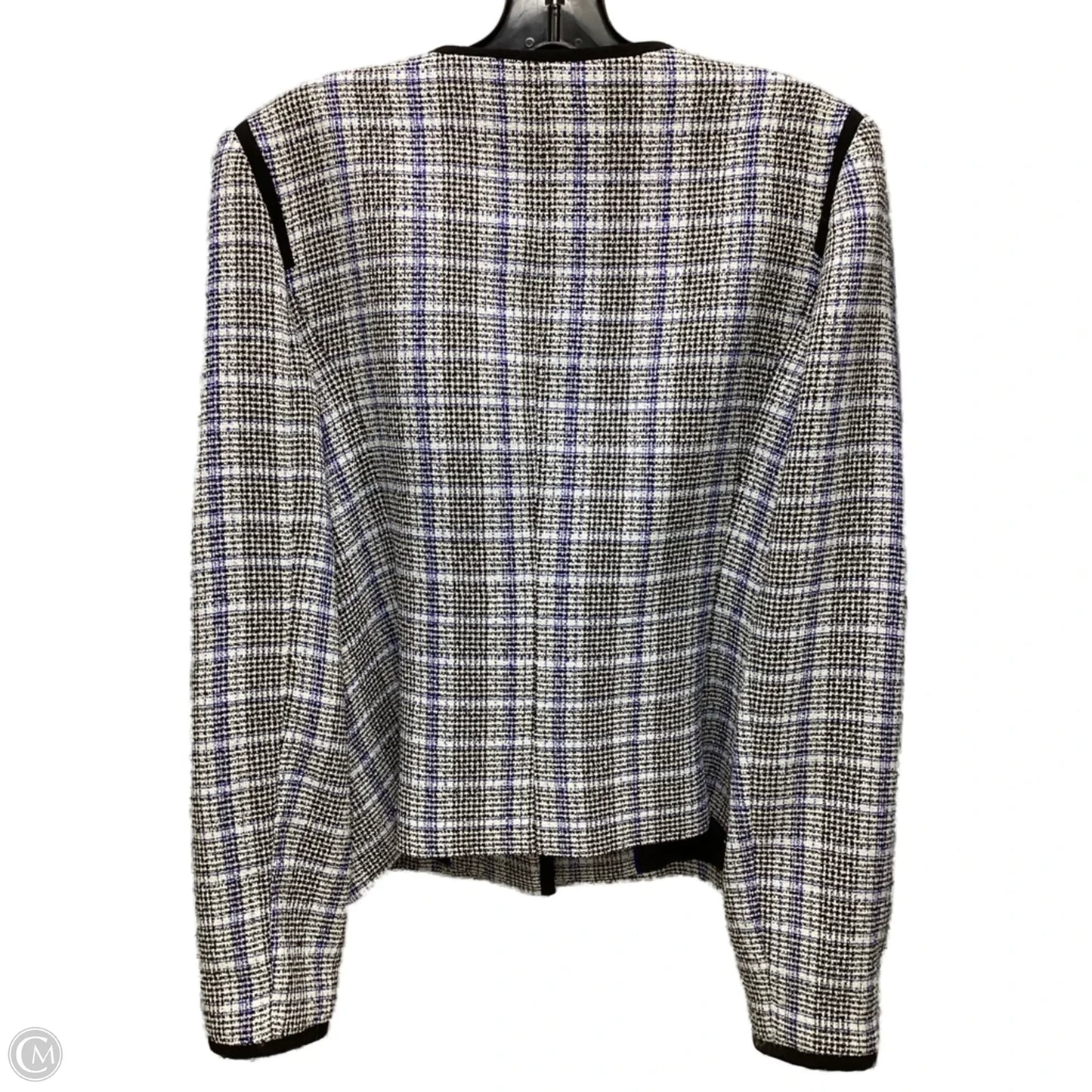 Blazer By Calvin Klein In Plaid Pattern, Size: 10
