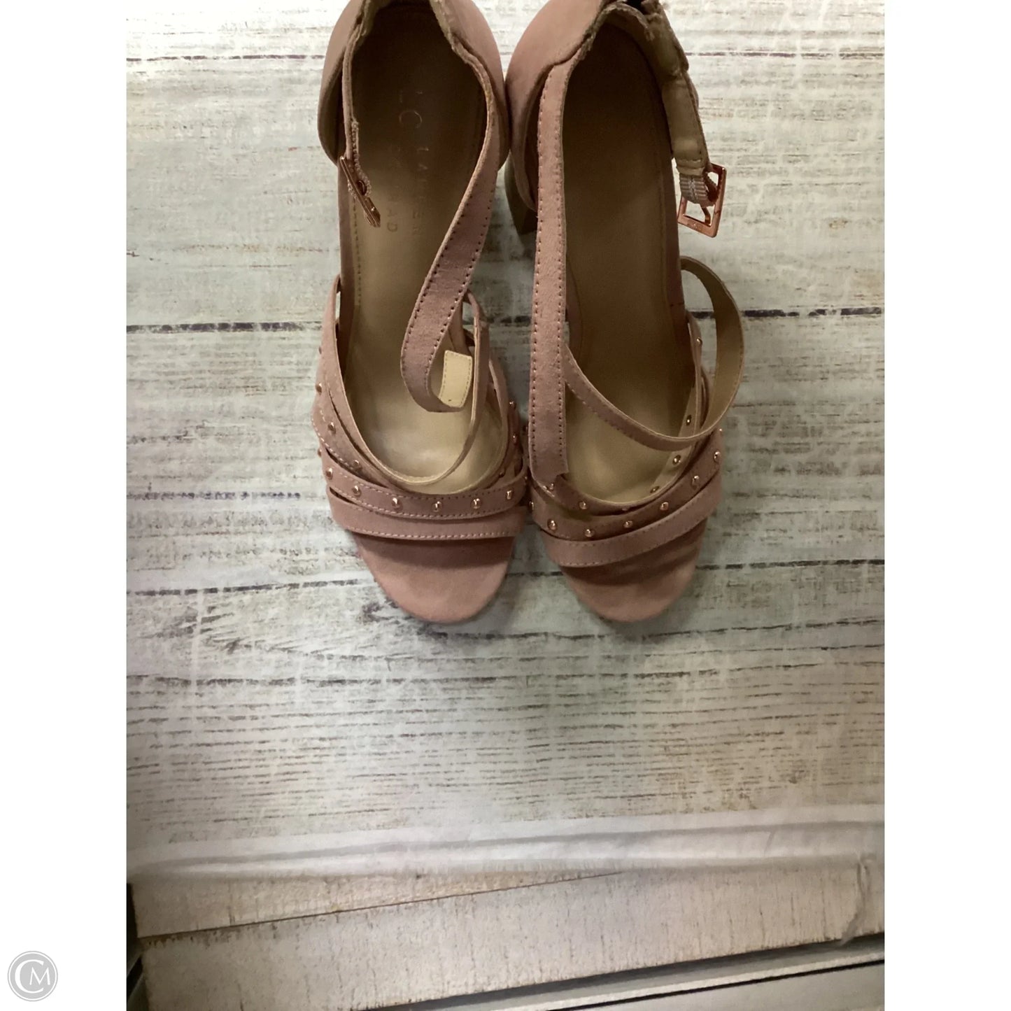 Sandals Heels Block By Lc Lauren Conrad In Pink, Size: 9