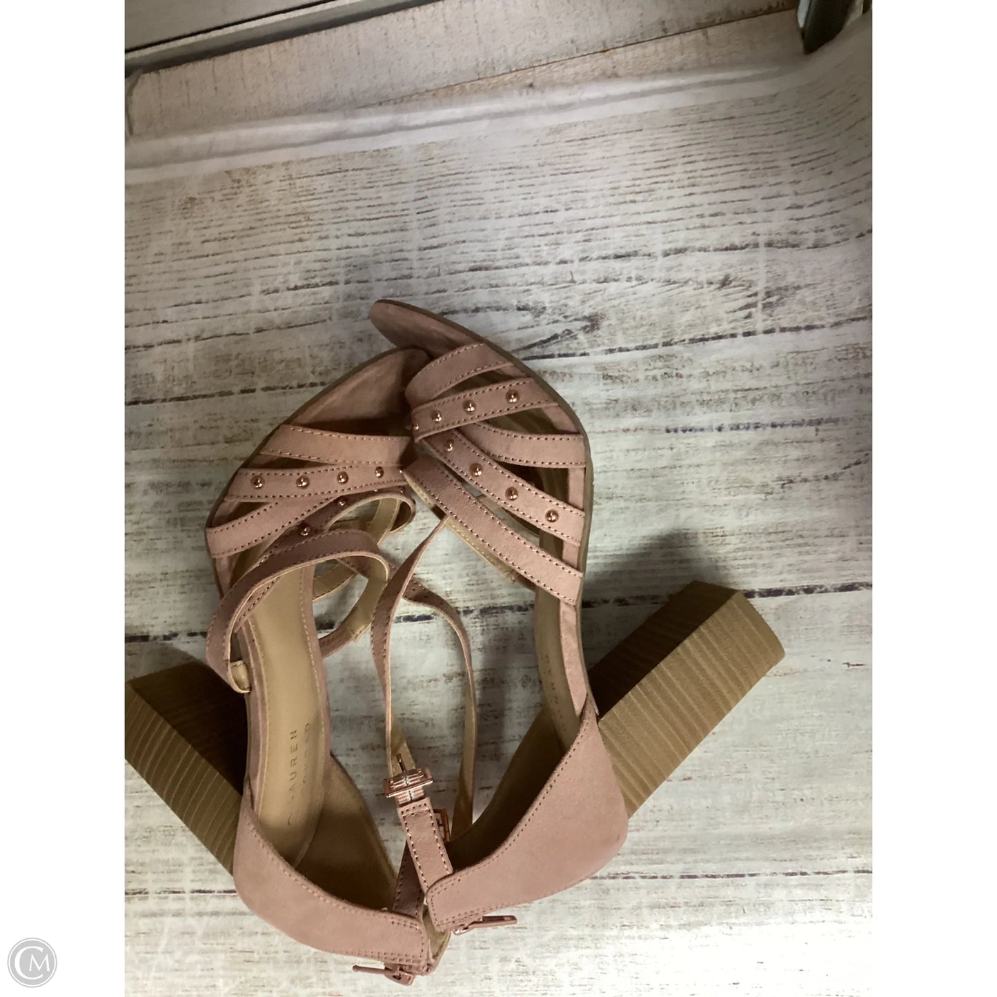 Sandals Heels Block By Lc Lauren Conrad In Pink, Size: 9