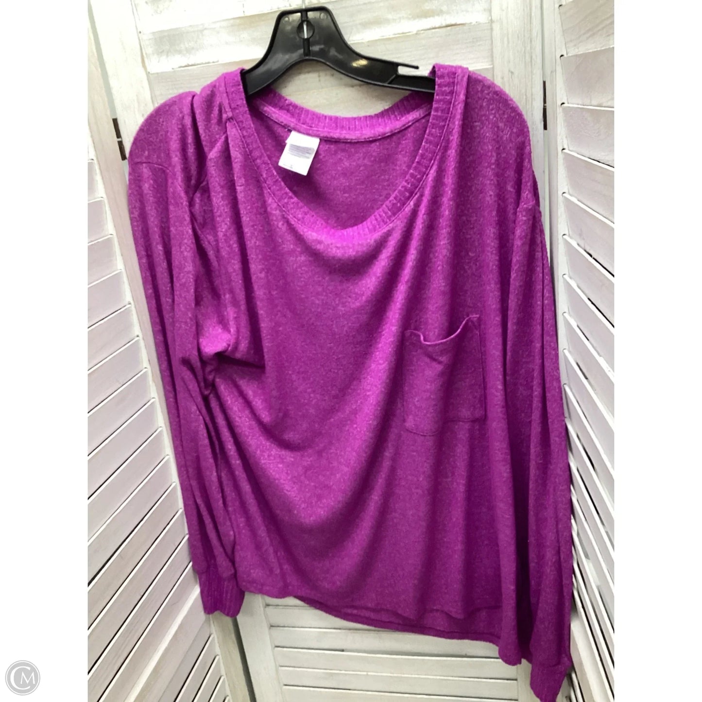 Top Long Sleeve By Stars Above In Purple, Size: Xl