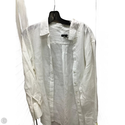Top Long Sleeve By Talbots In White, Size: Xl