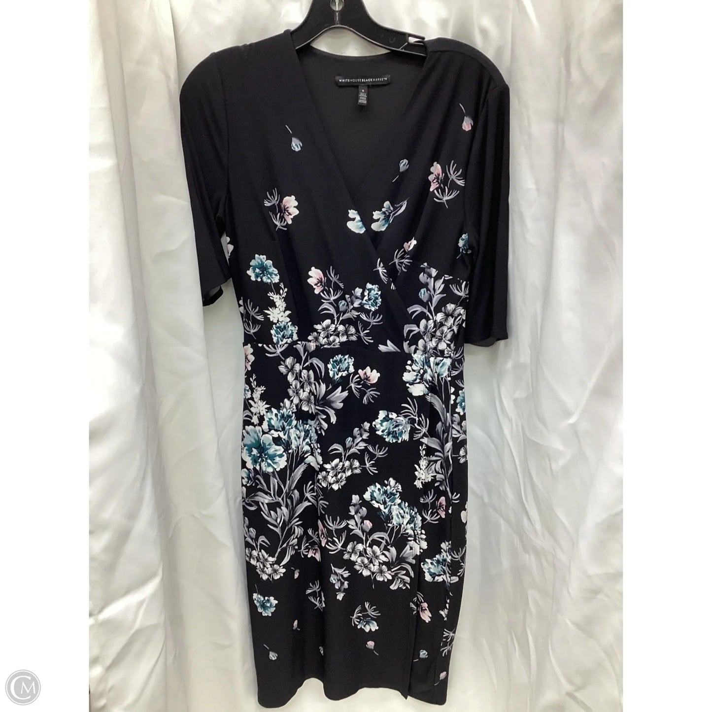 Dress Casual Midi By White House Black Market In Floral Print, Size: 6