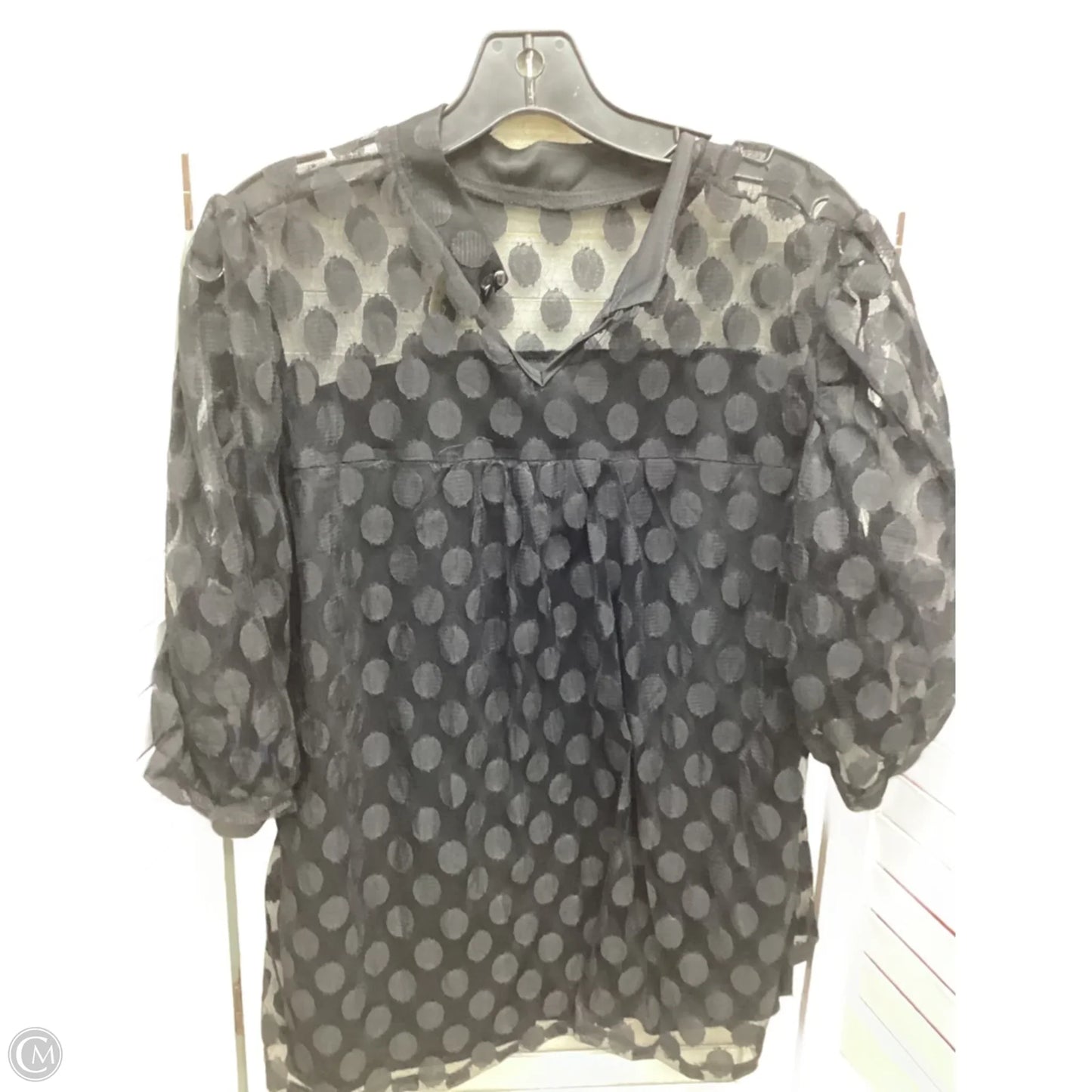 Top Short Sleeve By Clothes Mentor In Black, Size: Xl
