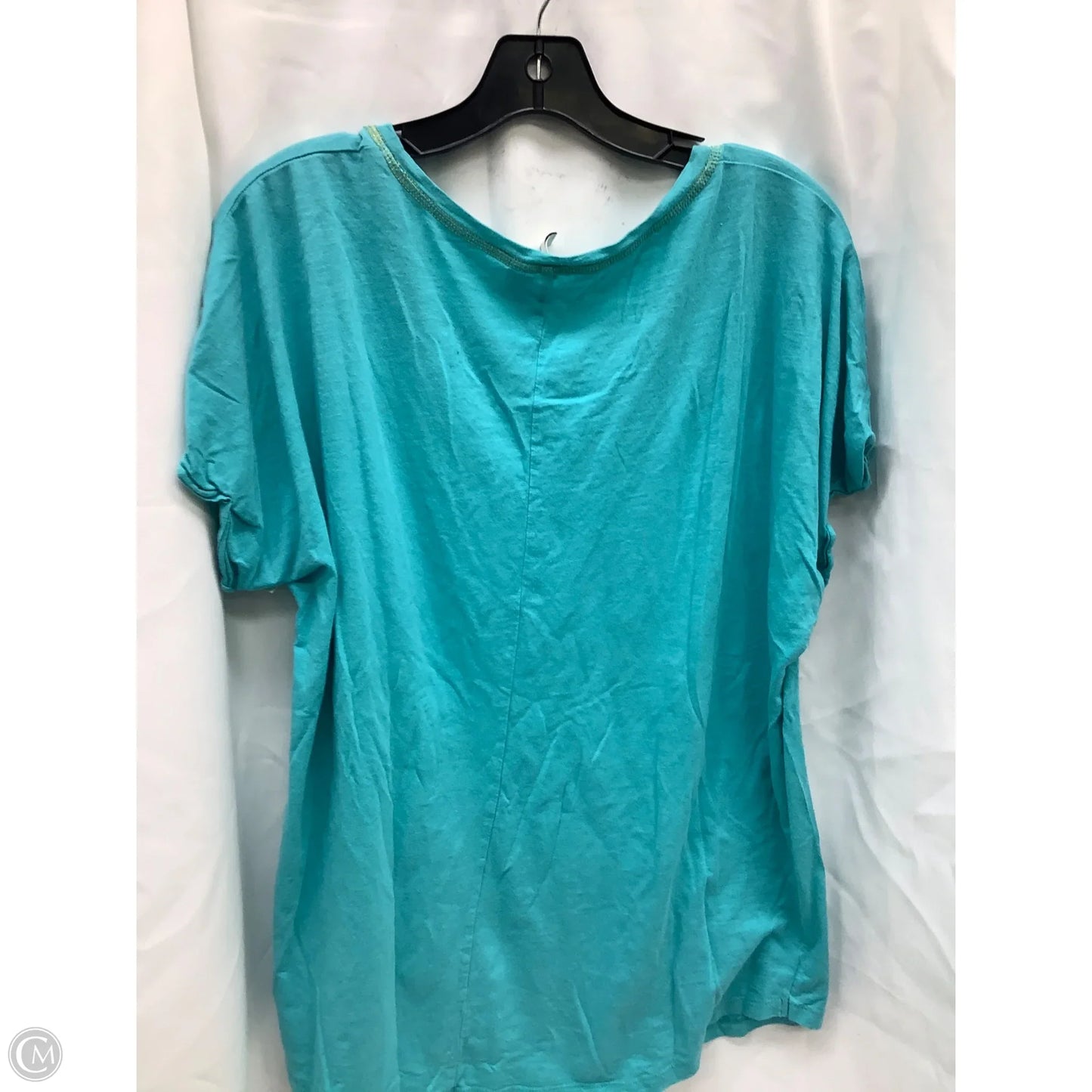 Top Short Sleeve By Cato In Blue, Size: 18