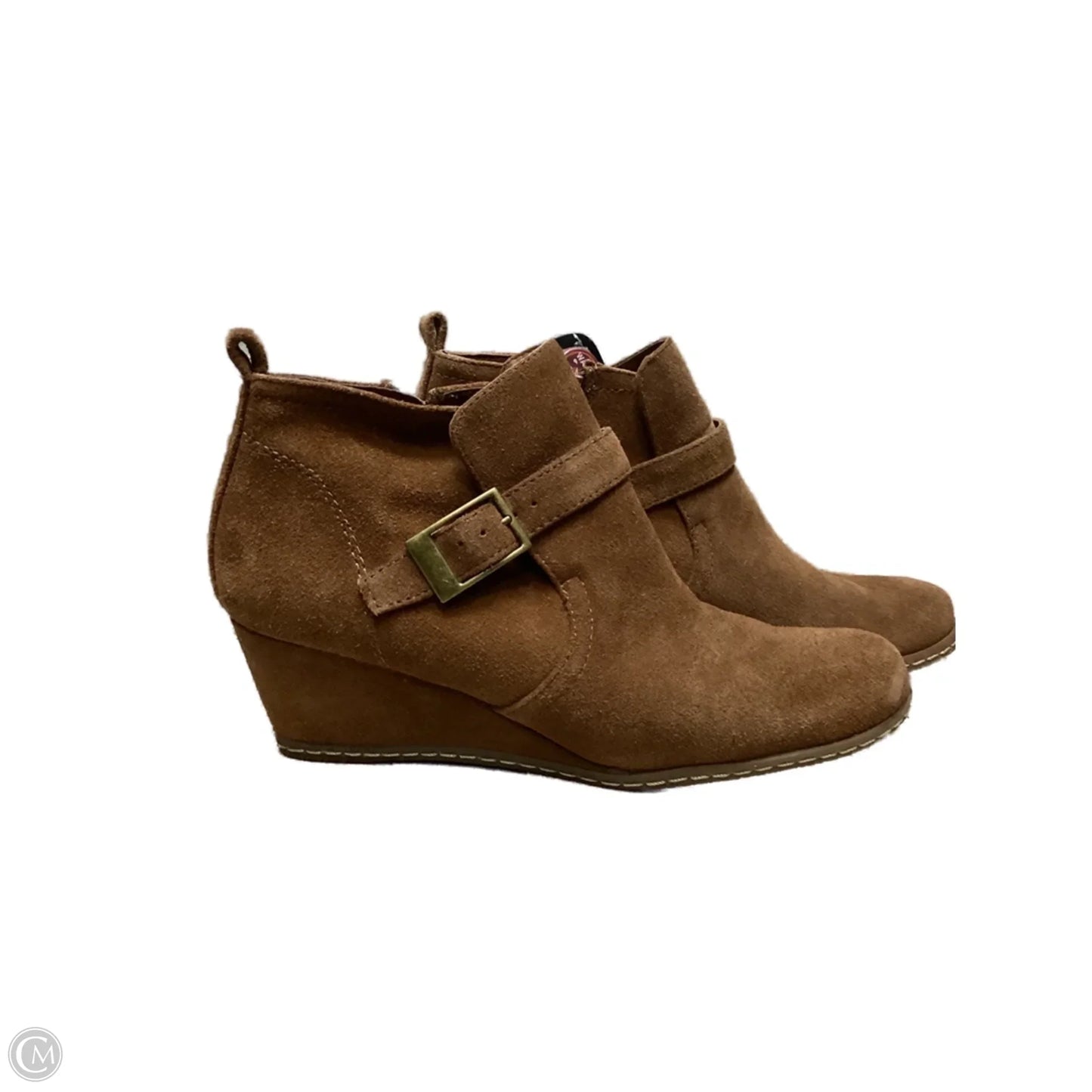 Boots Ankle Heels By Franco Sarto In Brown, Size: 8