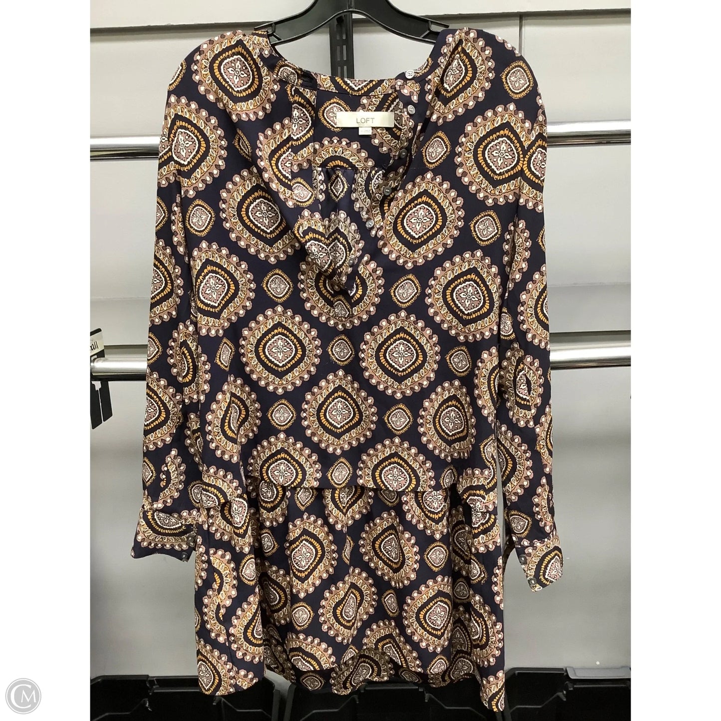 Dress Casual Midi By Loft In Multi-colored, Size: Xs