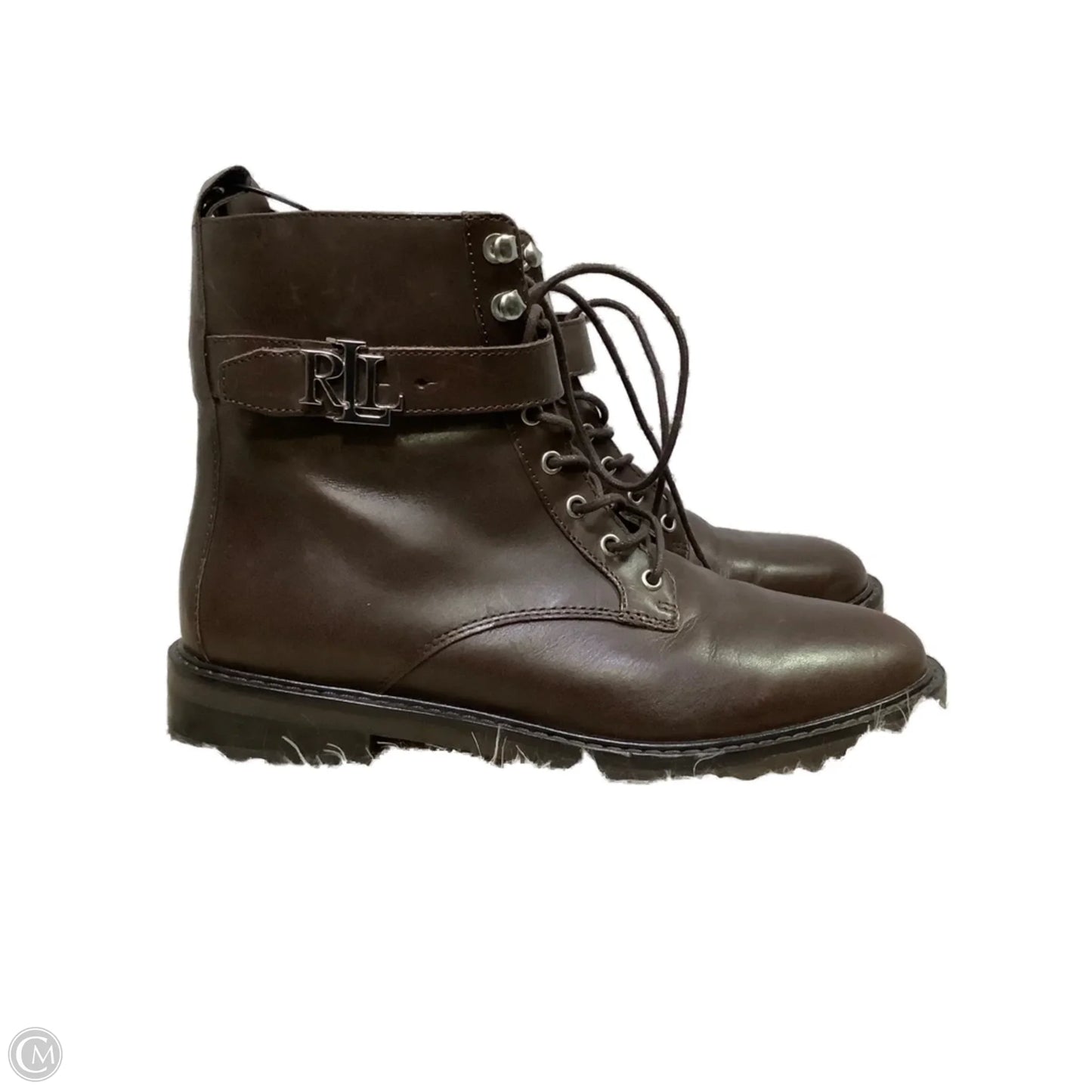 Boots Ankle Flats By Ralph Lauren In Brown, Size: 8.5