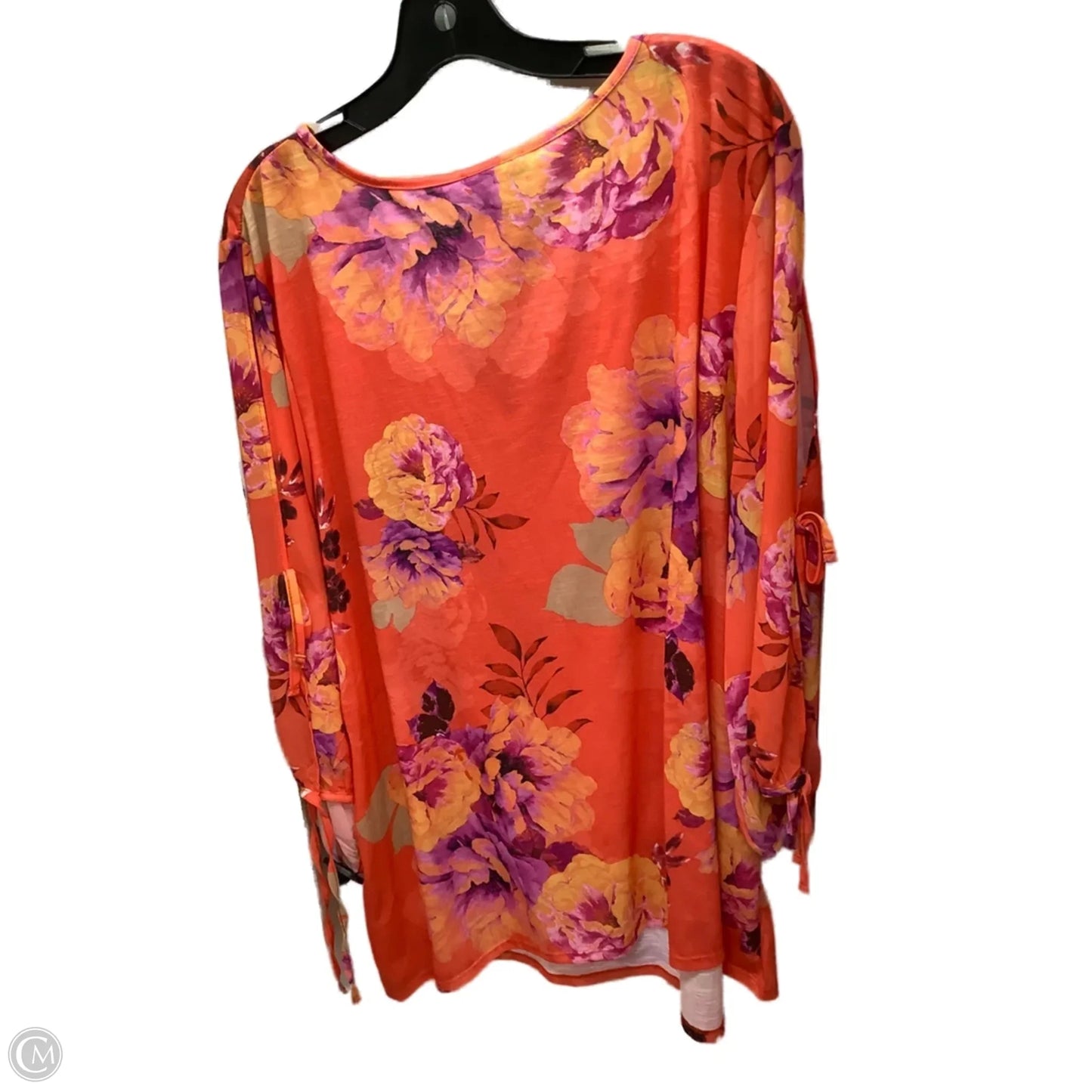 Top Long Sleeve By Catherines In Floral Print, Size: 3x