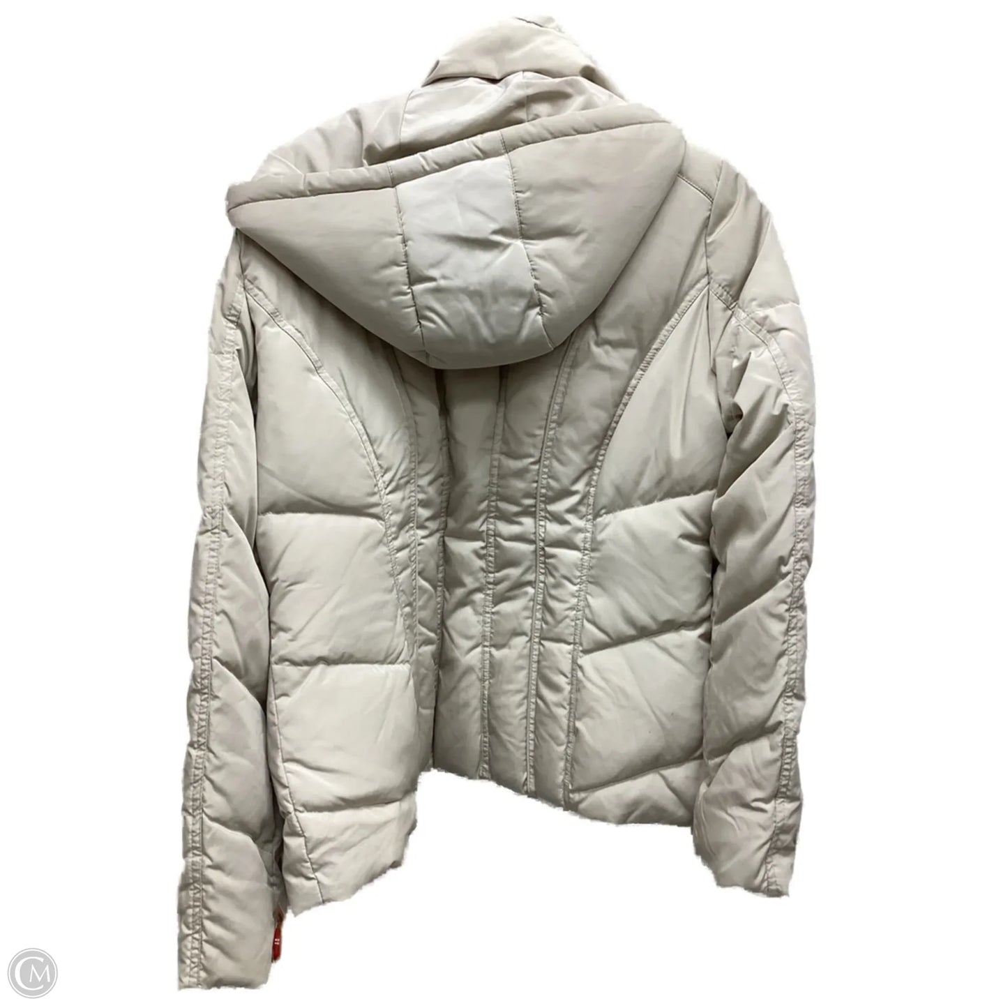 Coat Puffer & Quilted By Calvin Klein In Beige, Size: M